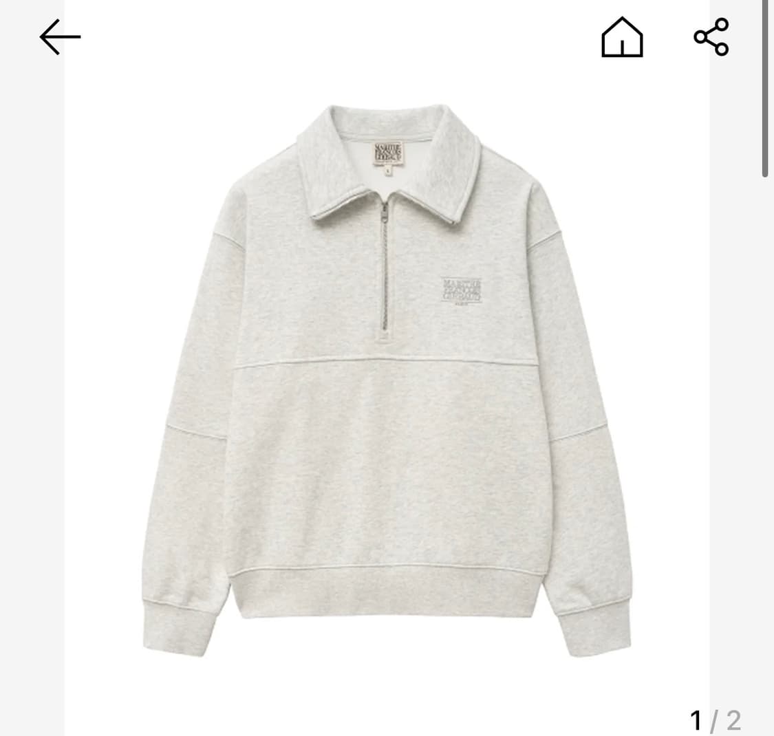 마리떼 집업 맨투맨 새상품[L] 상품이미지1