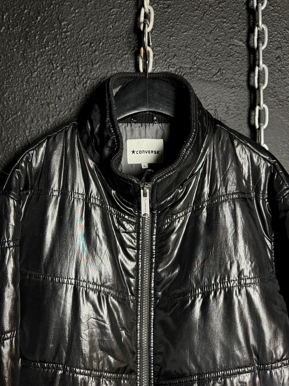 Converse - Black Stripe Rib Down Jacket  상품이미지2