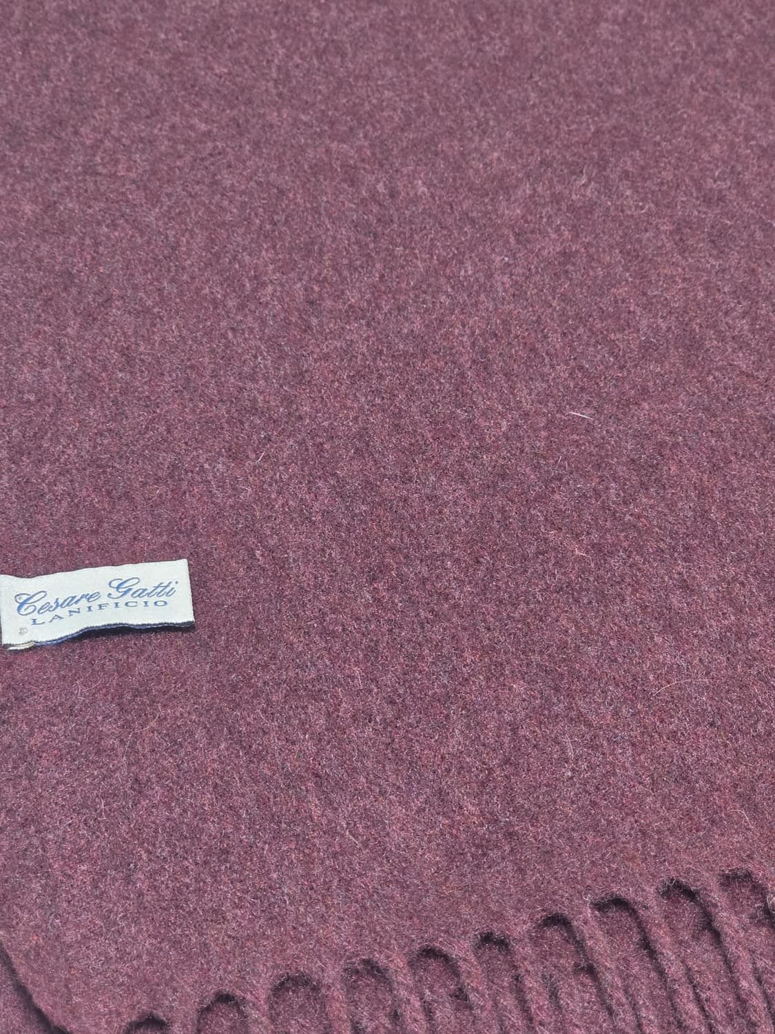 Cesare Gatti 캐시미어100 버건디 머플러 상품이미지3