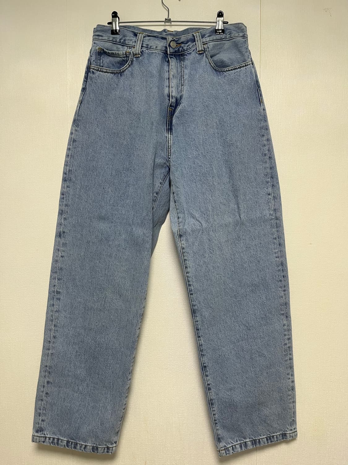 칼하트 WIP 로버트슨 데님 랜든 팬츠 블루 블리치드 상품이미지3