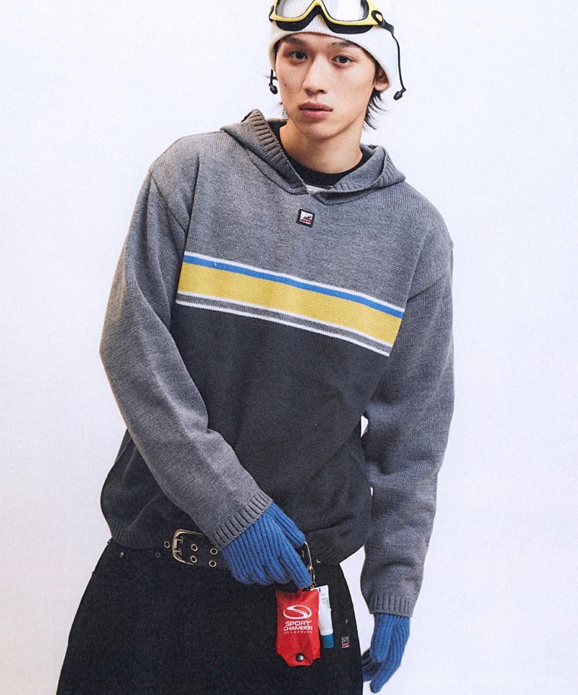 스포츠챔버 SC 글라이드 니트 후디 차콜 2 size 상품이미지4