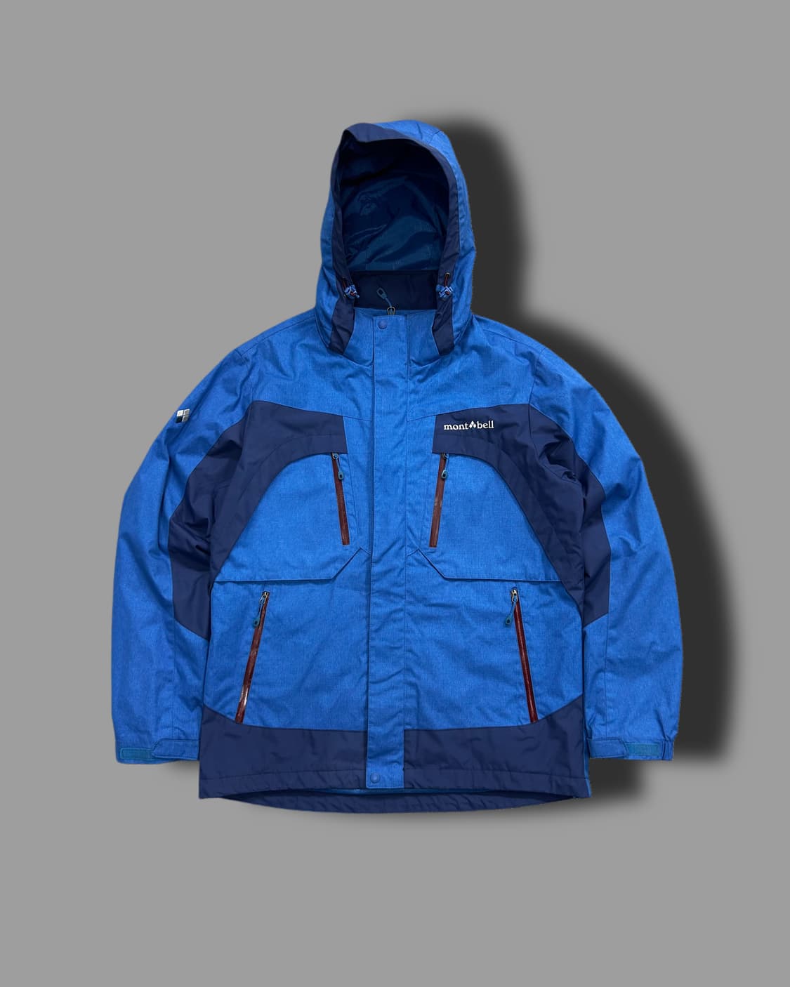 몽벨 블루 배색 바람막이 L 상품이미지4