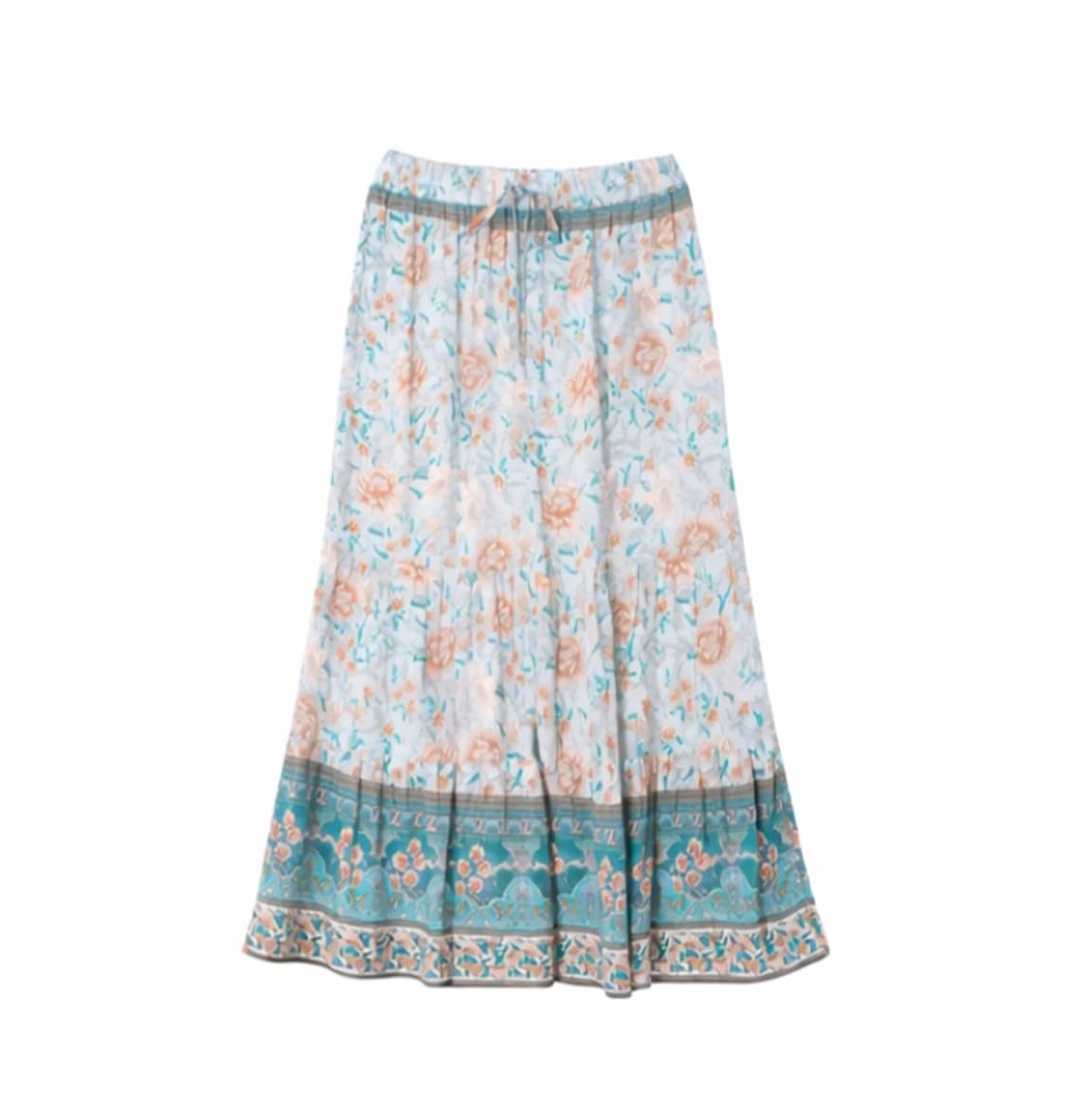 Soft Mint Garden Bohemian Maxi Skirt 상품이미지1