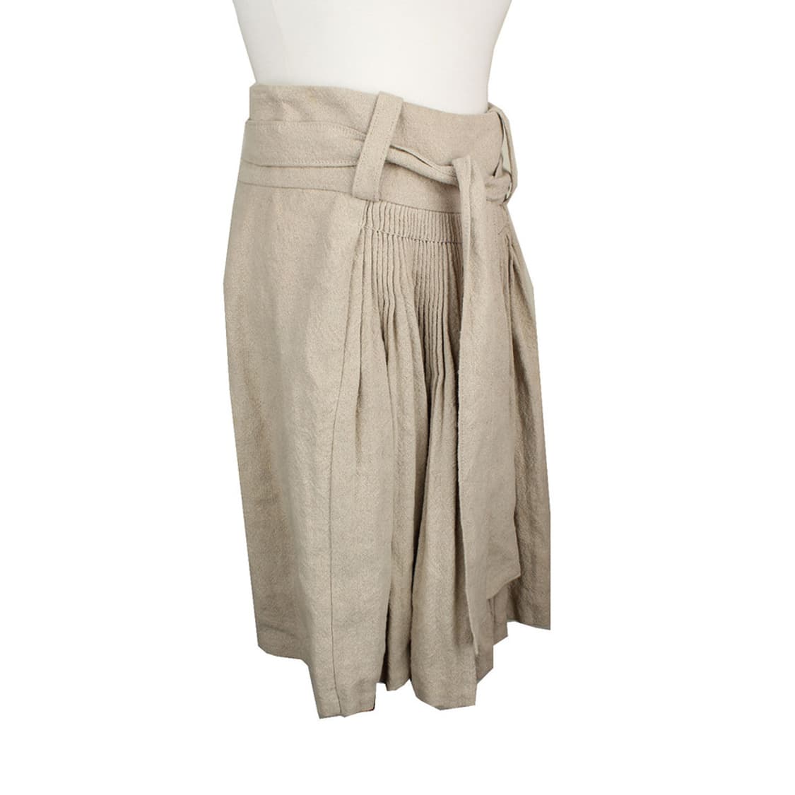 발렌시아가 베이지 린넨 주름 플레어 스커트 상품이미지2