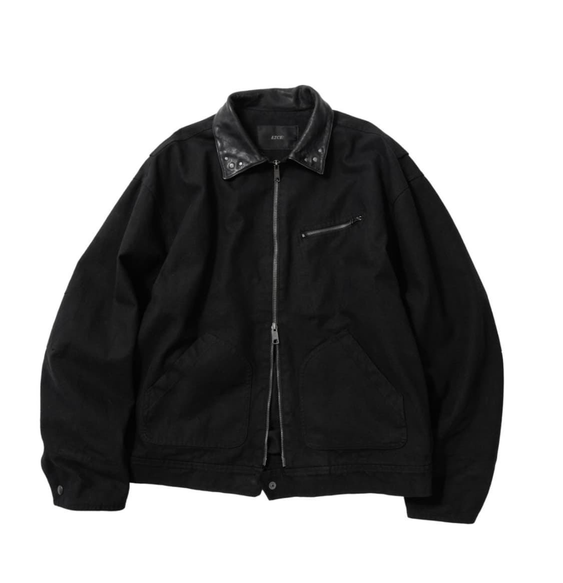 [S] ETCE 빈티지 레더카라 워크자켓 상품이미지1