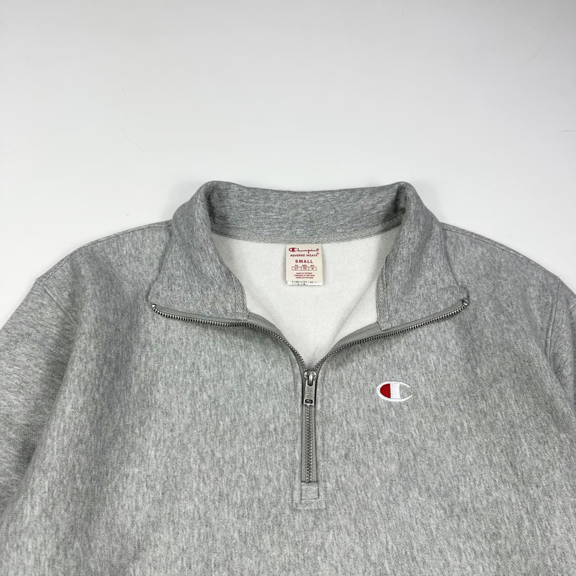 챔피온 리버스위브 레드탭 반집업 그레이 맨투맨 (실측 M) 상품이미지1