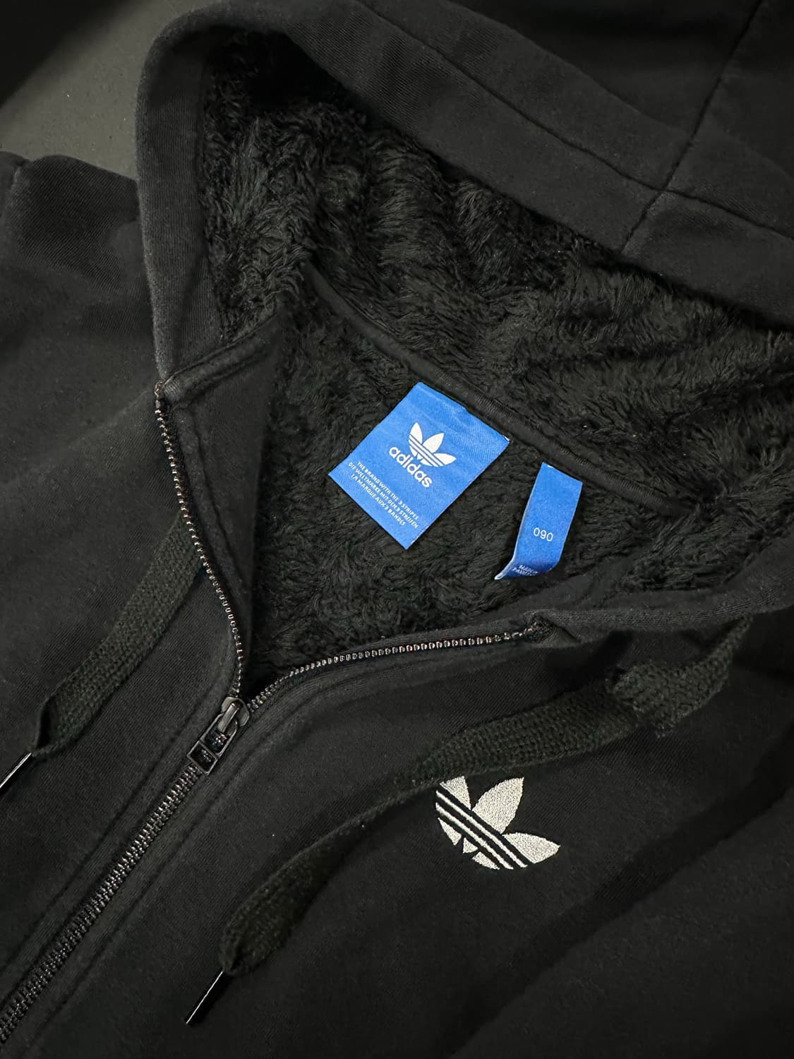 아디다스 블랙 오리지널 후드 집업 상품이미지5