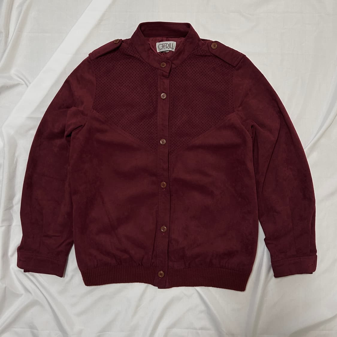 빈티지 버건디 셔츠 자켓 상품이미지4