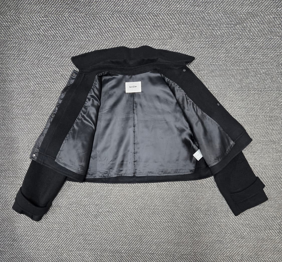 허앤쉬 her&she 크롭자겟 울90% 숏코트 상품이미지3