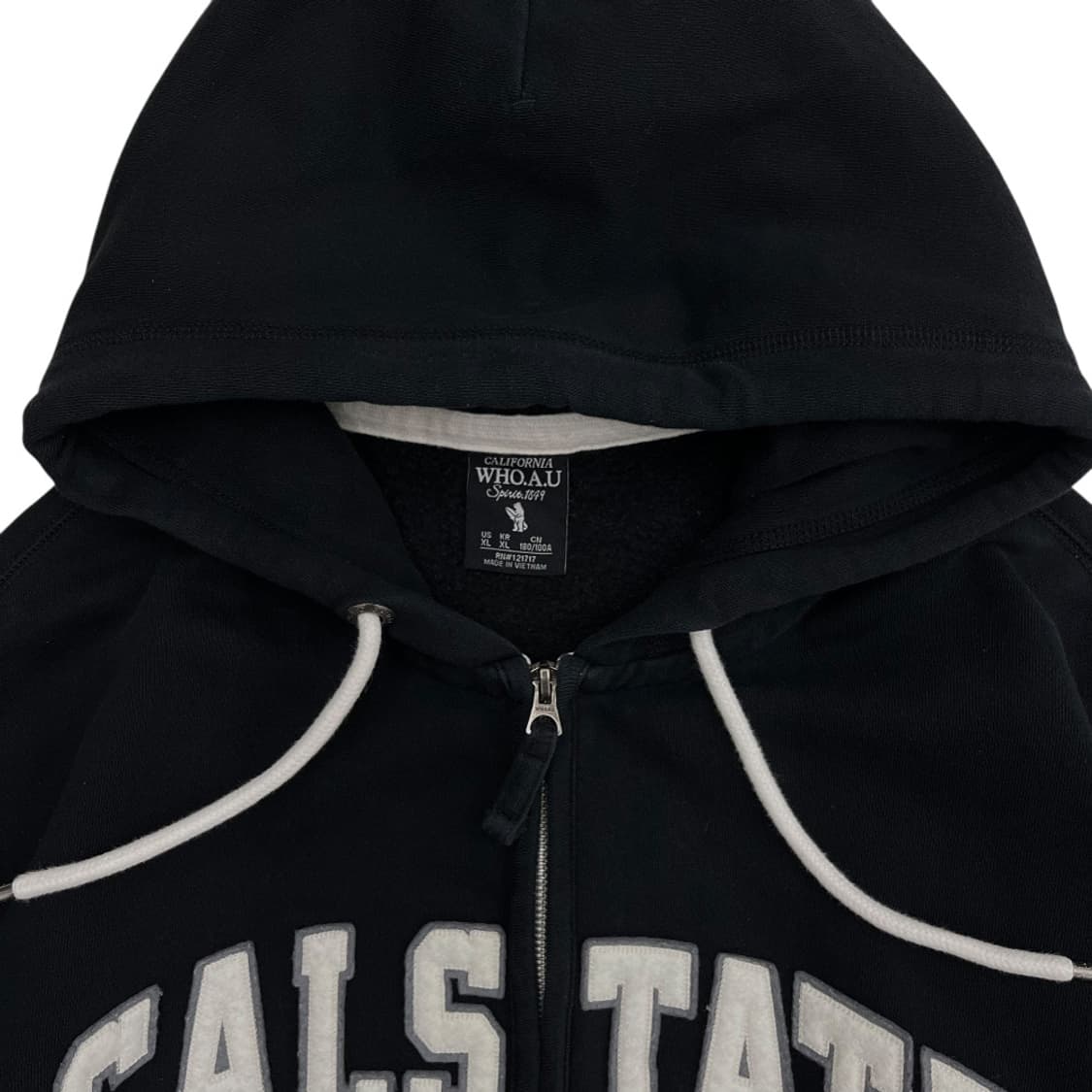 후아유 센터로고 블랙 후드집업 XL 상품이미지5