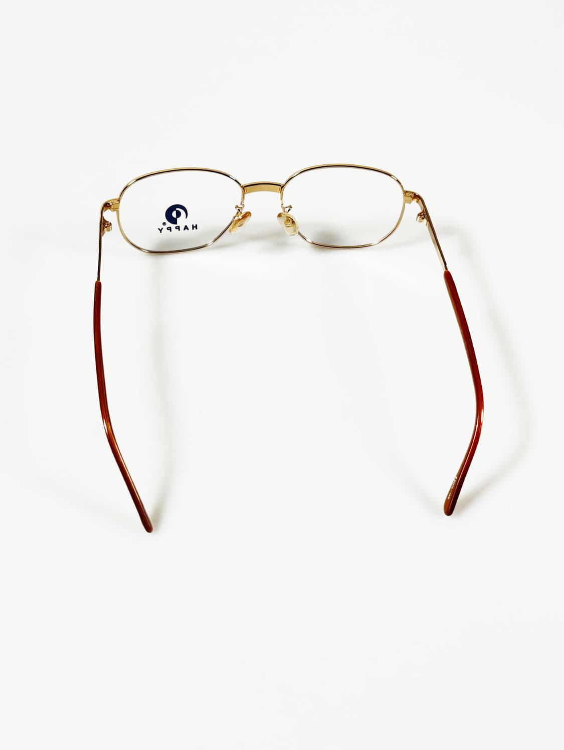 90s HAPPY 골드 슬림 스퀘어 메탈 프레임 빈티지 안경 상품이미지5