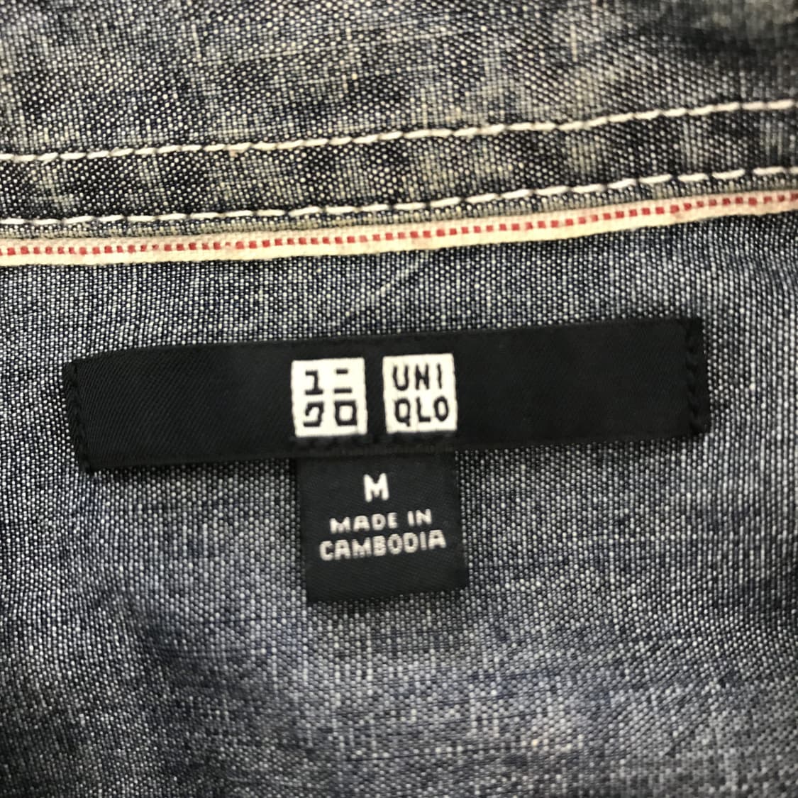유니클로 샴브레이 데님셔츠 [M] 상품이미지5