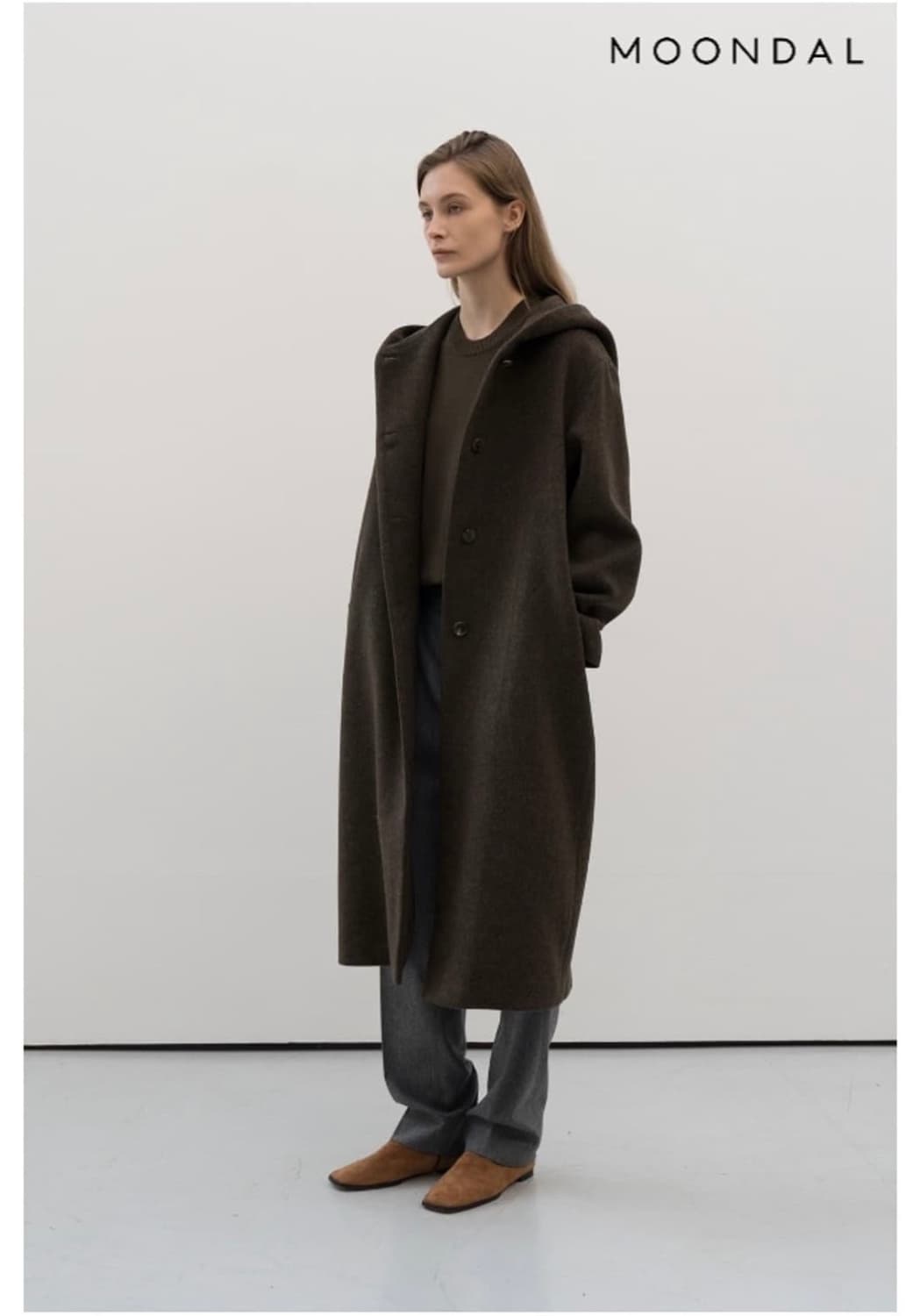 문달 후드 롱 코트 상품이미지2