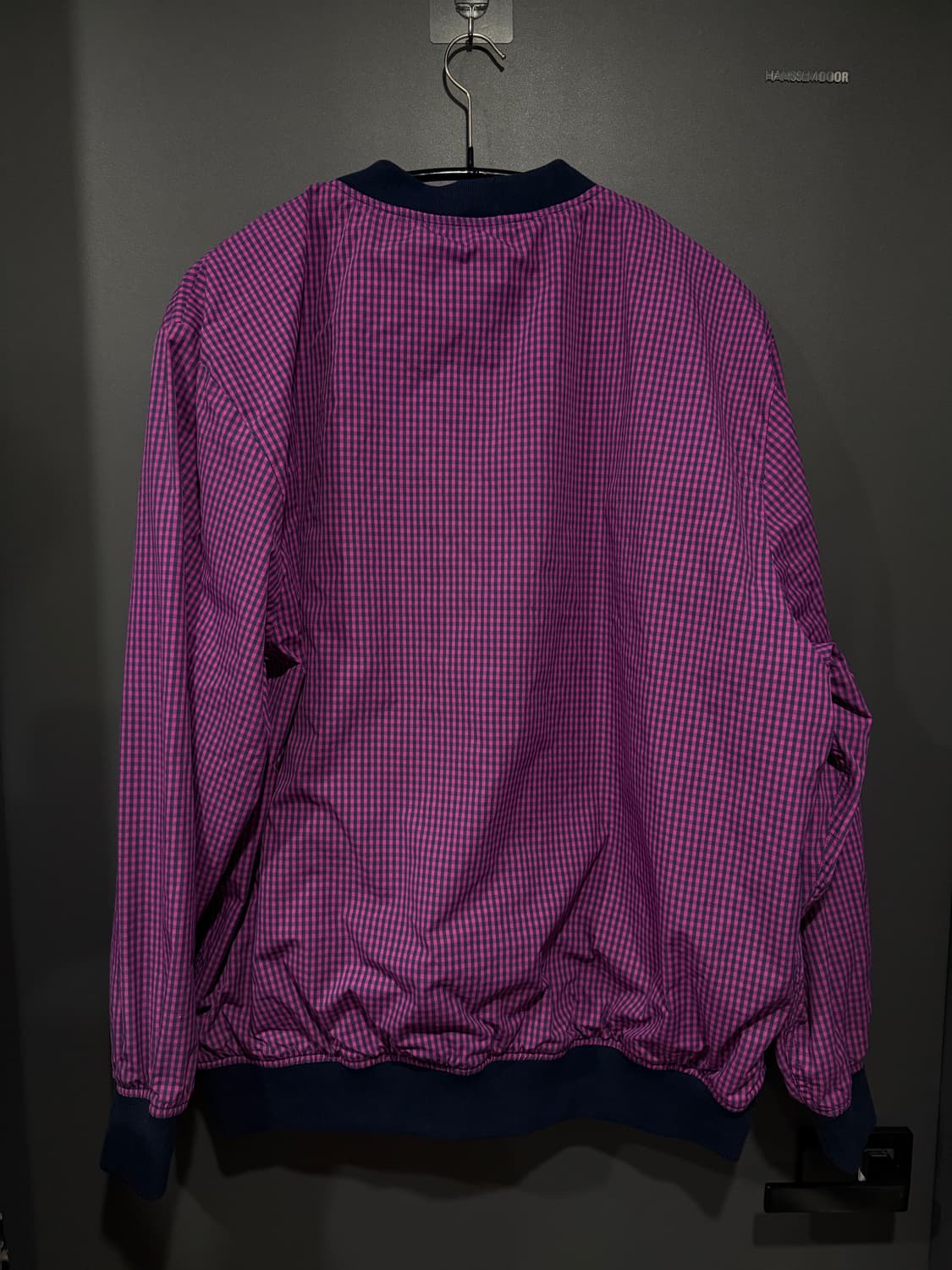 (XL) 언디핏 V넥 체크 나일론 풀오버 상품이미지2