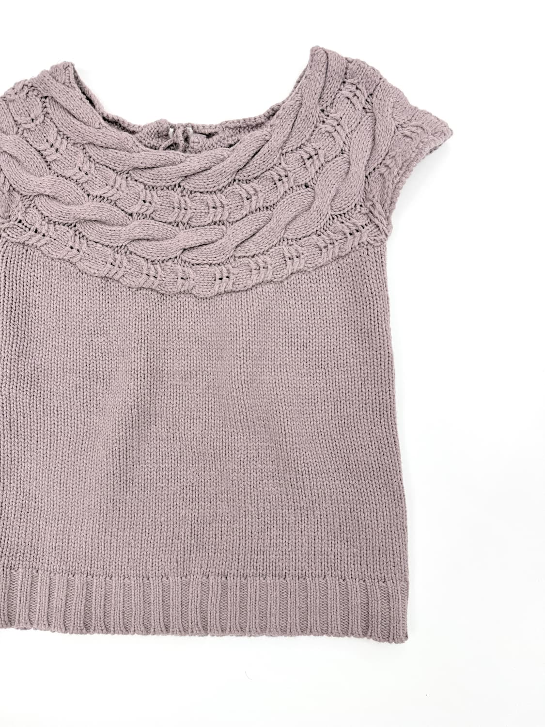 빈티지 퍼플 캡소매 니트 상품이미지3