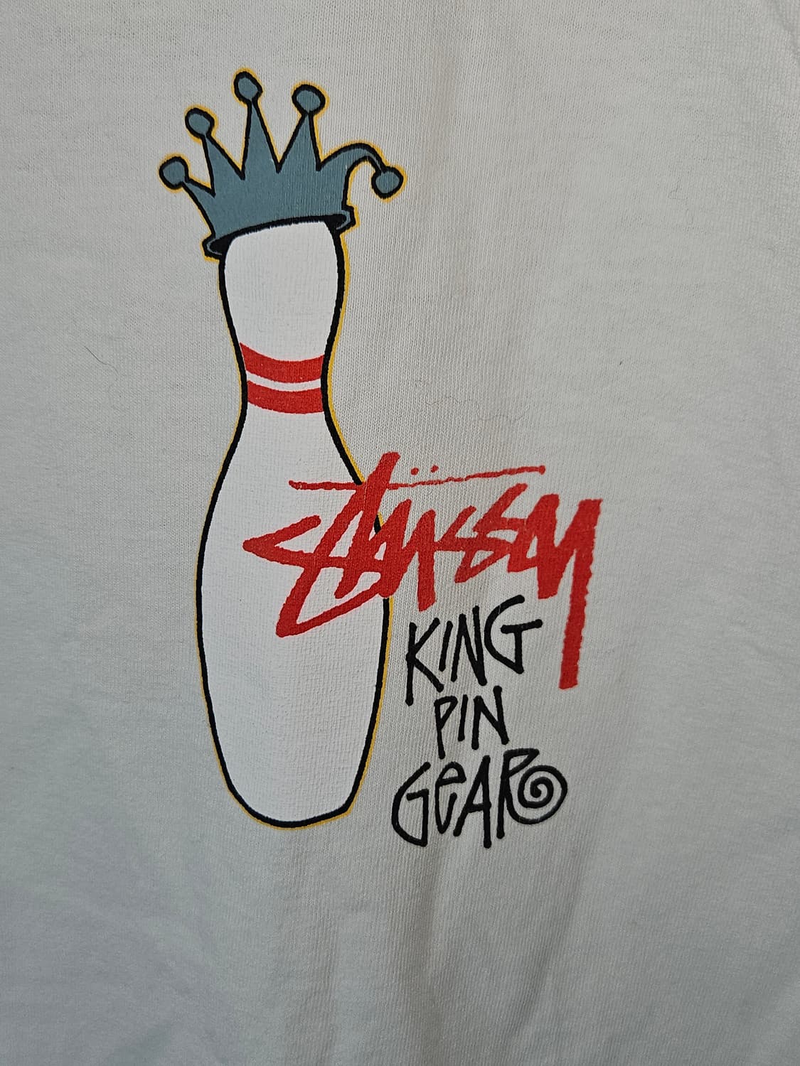 스투시 stussy 킹핀 반팔 티셔츠 화이트 M 상품이미지3