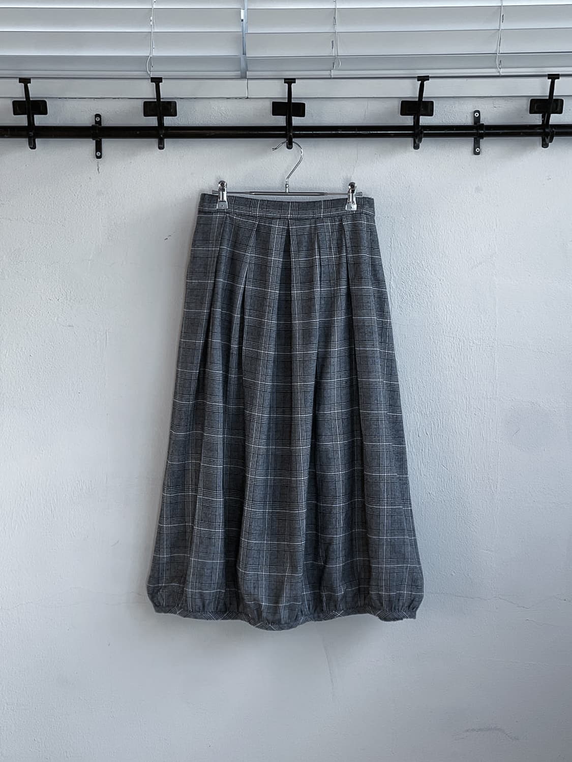 Gray Tartan Pumpkin Long Skirt 0279 상품이미지1