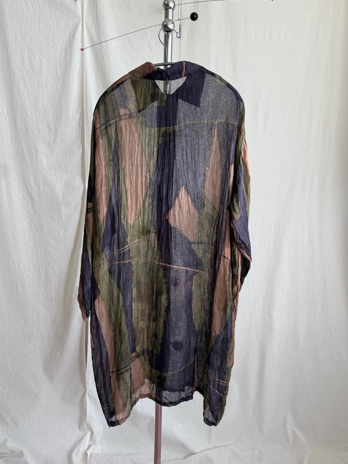 Keiko Kishi by nosh 패턴 시스루 롱 셔츠 상품이미지7