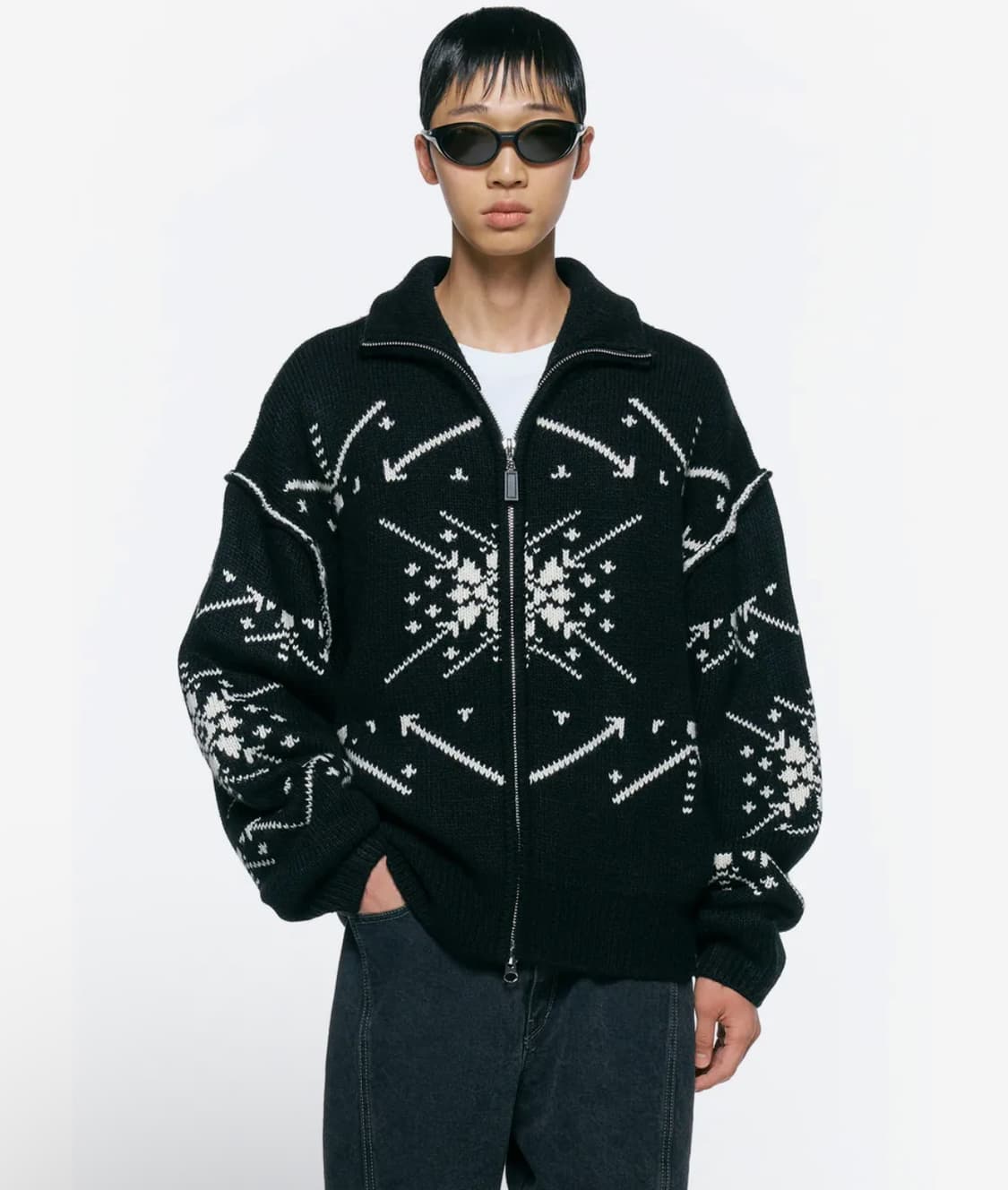 인사일런스 니트 아우터 L사이즈 상품이미지1