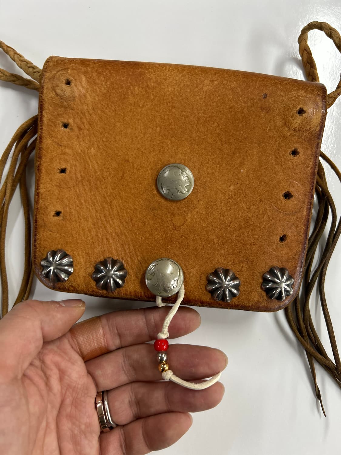 GOROS 올드고로스 새들레더 콘초 메디슨 백 상품이미지2