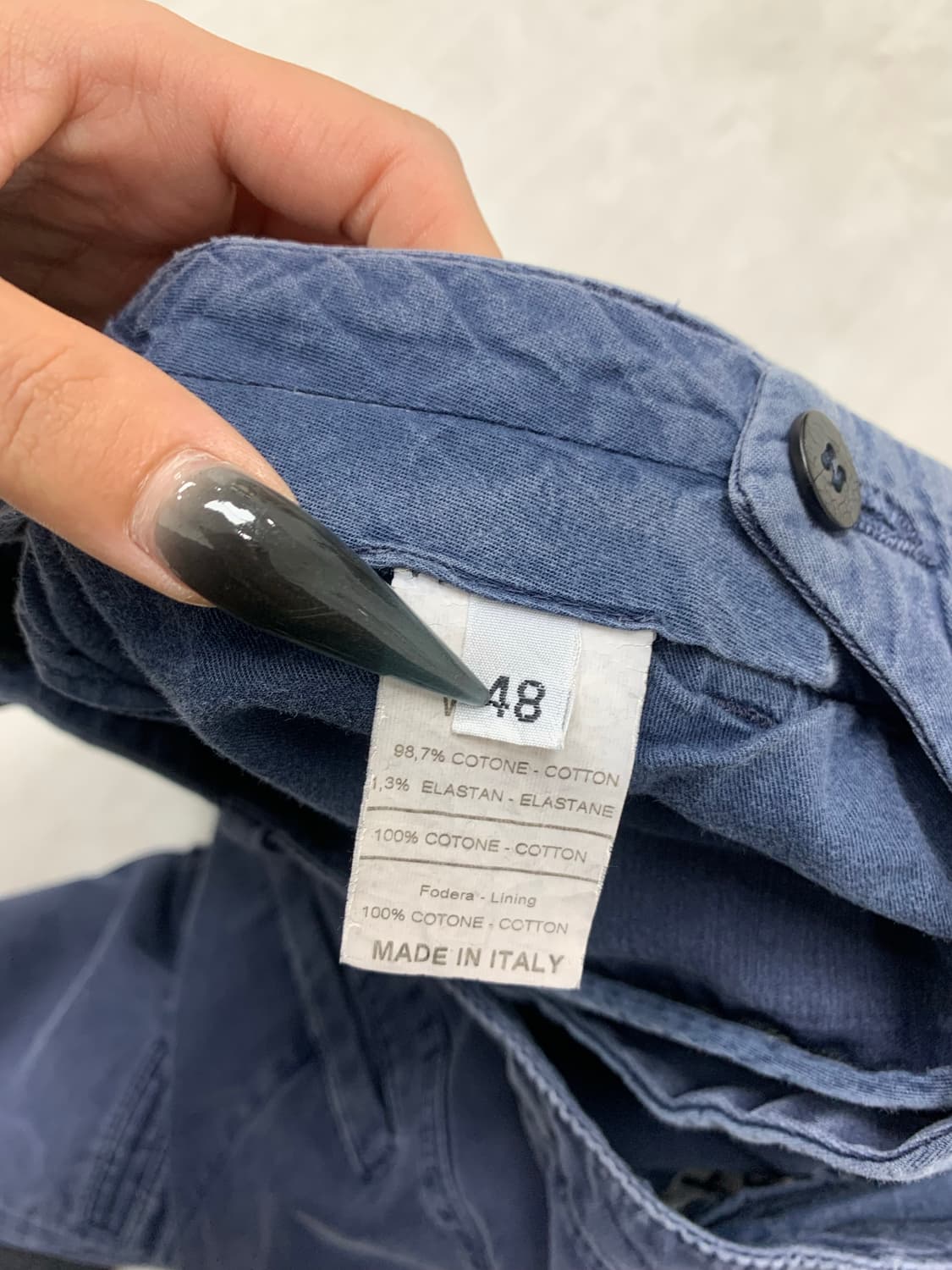 locorsocomo 네이비 배색 코튼 팬츠 #434 상품이미지5