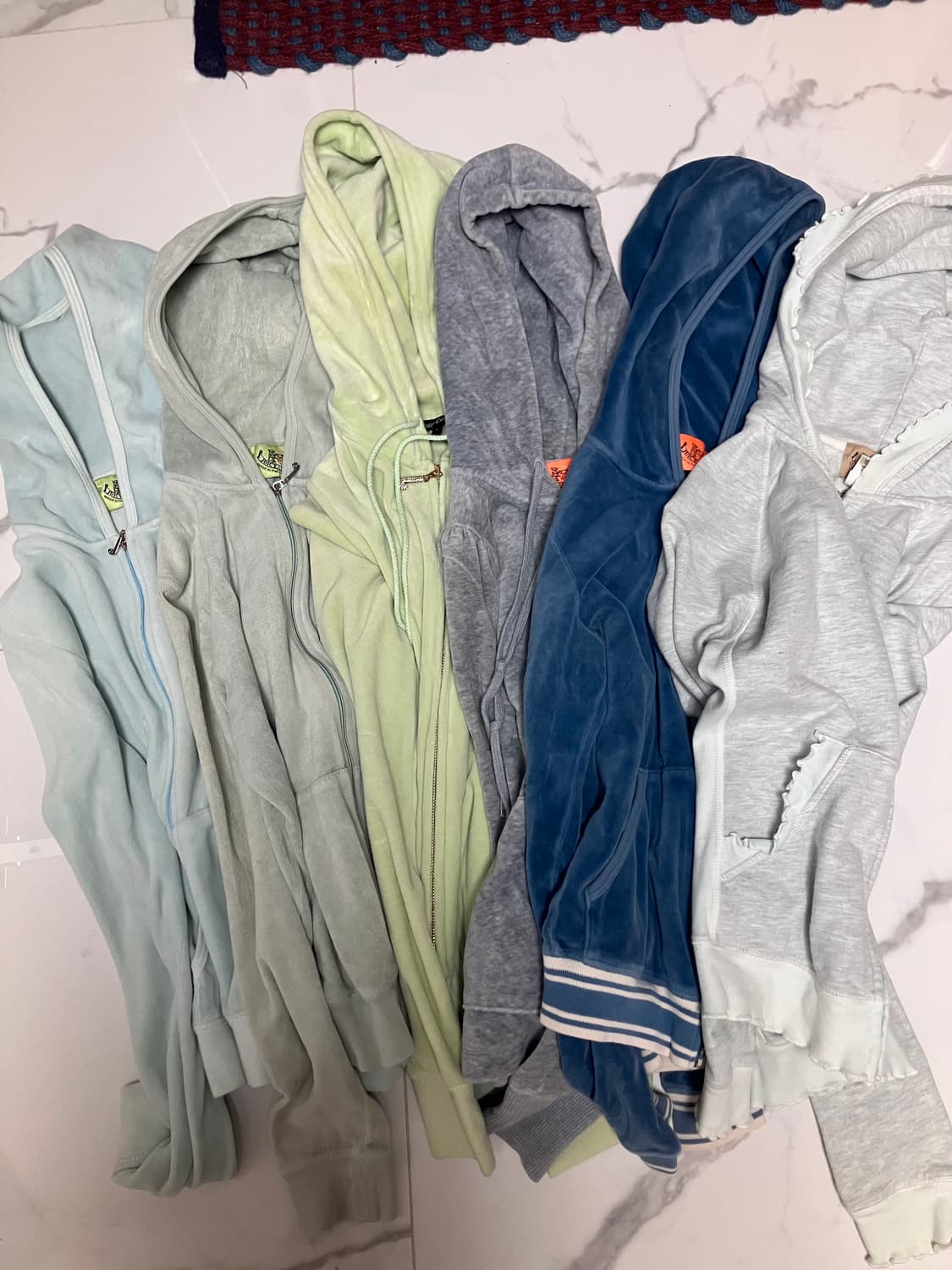 Y2K Juicy Couture 벨루어 후드 집업 L 상품이미지3