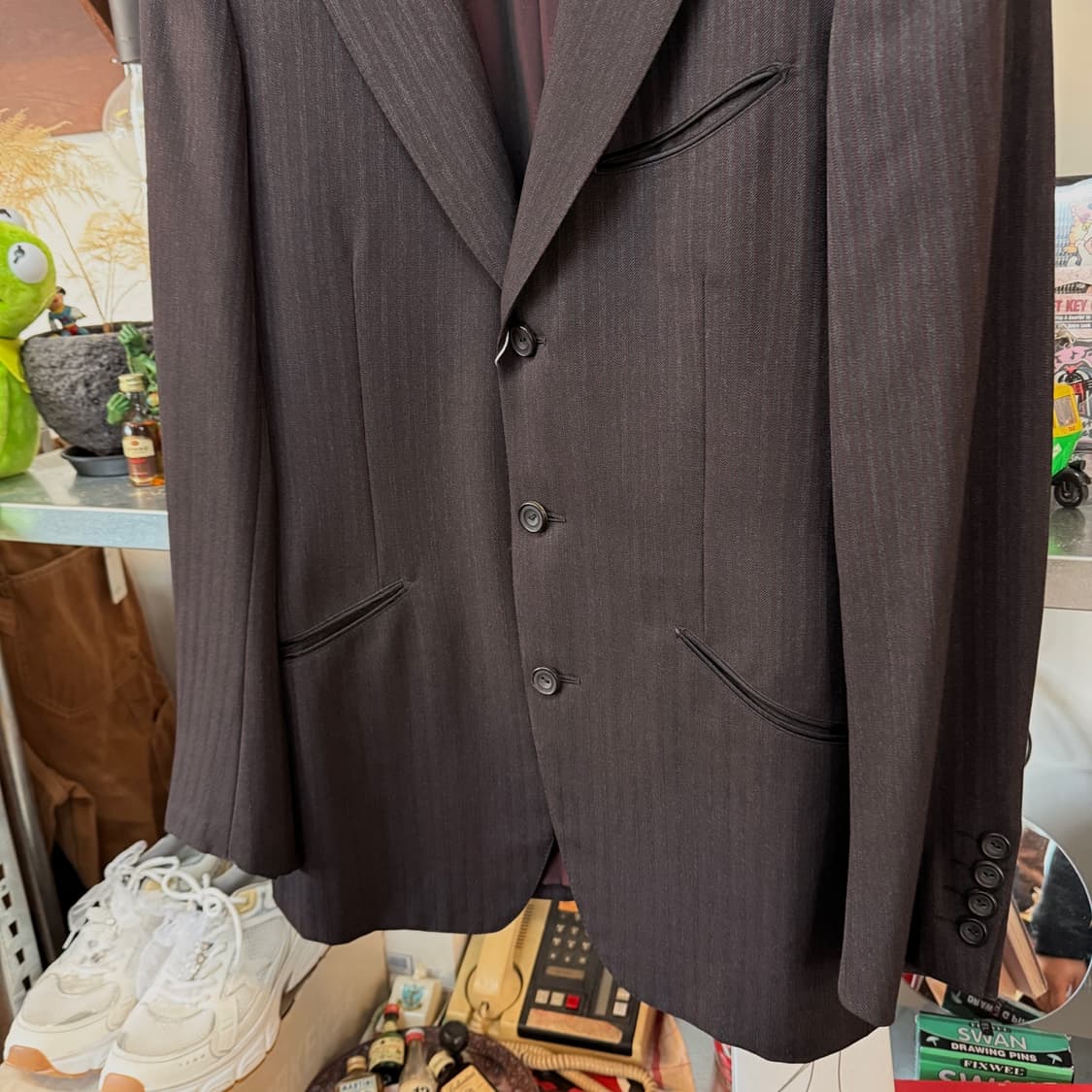 80 ~ 90S 맨즈 비기 X 벤 로데오 콜라보스트라이프 블레이저 상품이미지3