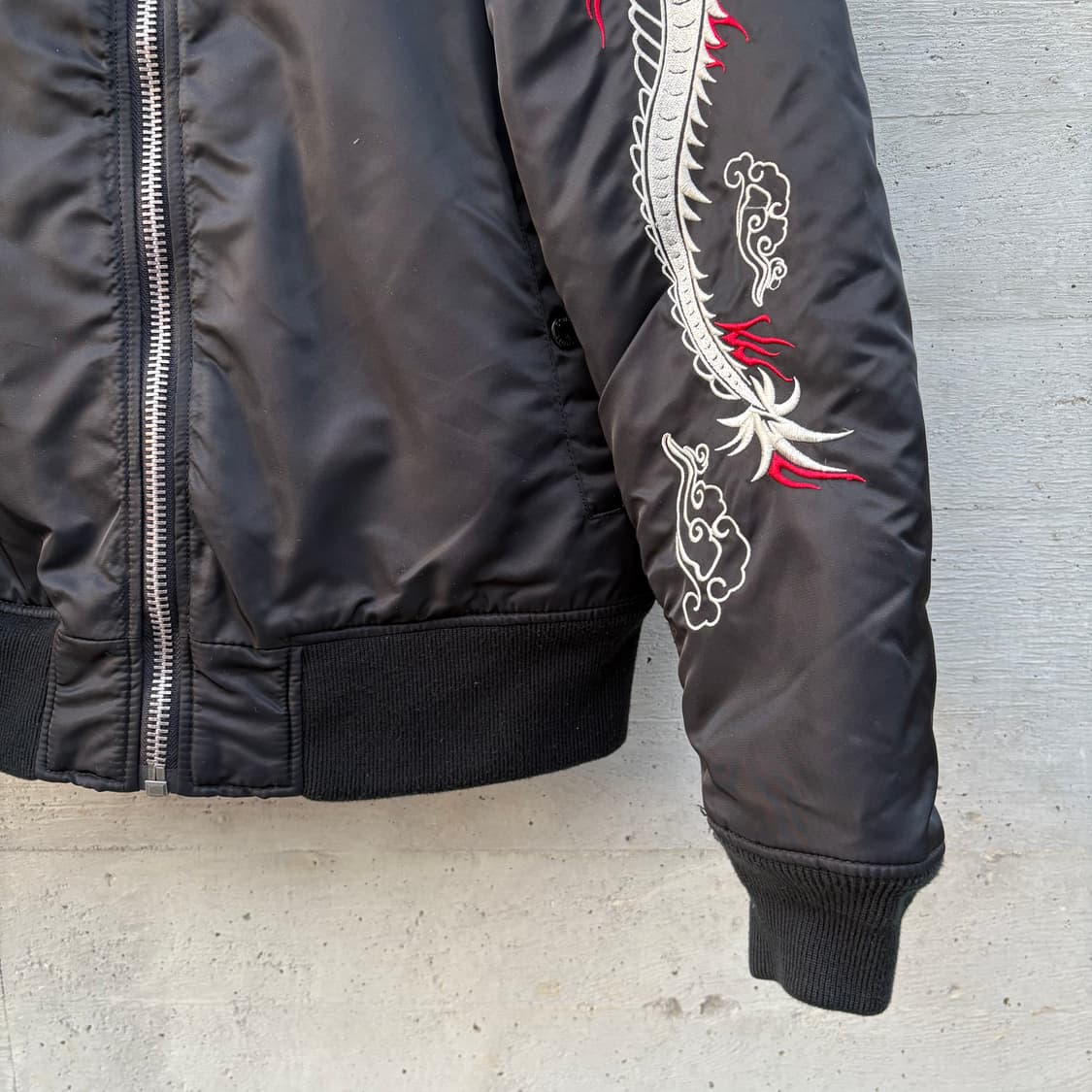 쇼트 x 앤더슨벨 드래곤 자수 마원 자켓 상품이미지4