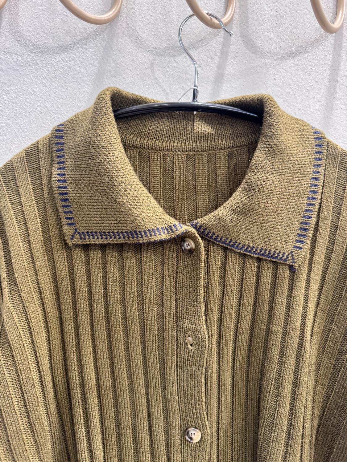 vintage 카라 골지 가디건 상품이미지2