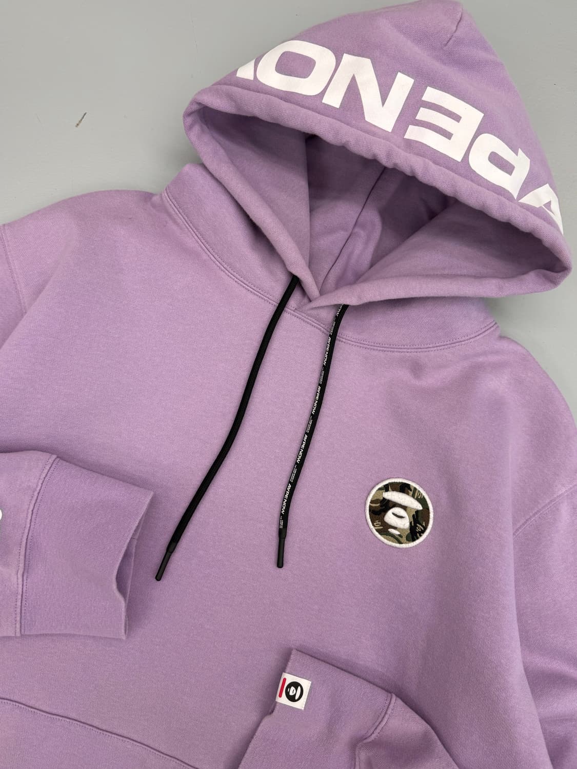 에이프 오버핏 로고 스웻 후드 상품이미지2