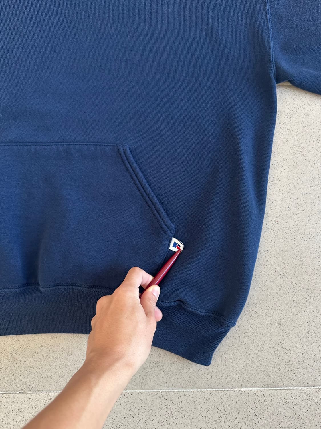 90s 빈티지 러셀 후드 네이비 XL USA 상품이미지3