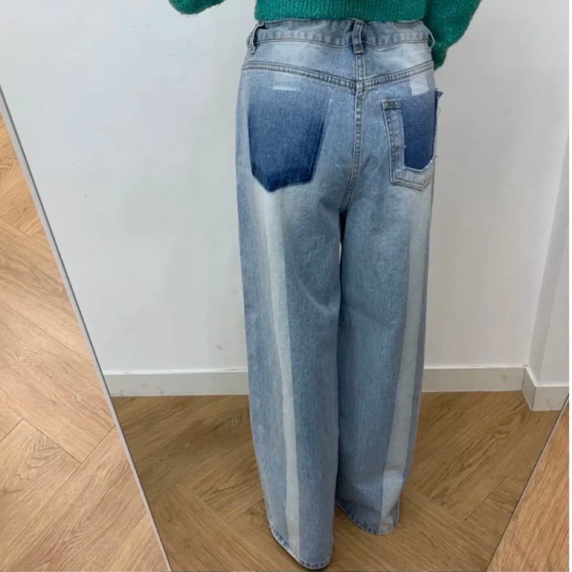 벨201_스트렌 뒷포인트 데님 팬츠 상품이미지4