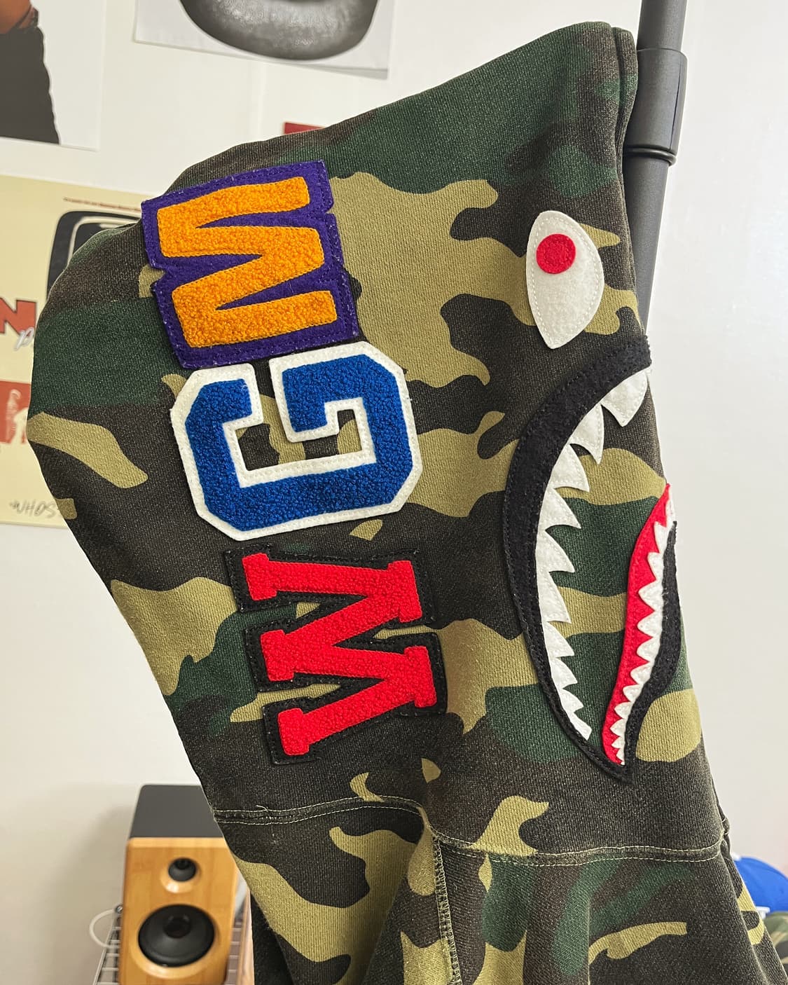 베이프 우드랜드 카모 샤크 후드집업 녹계 상품이미지8