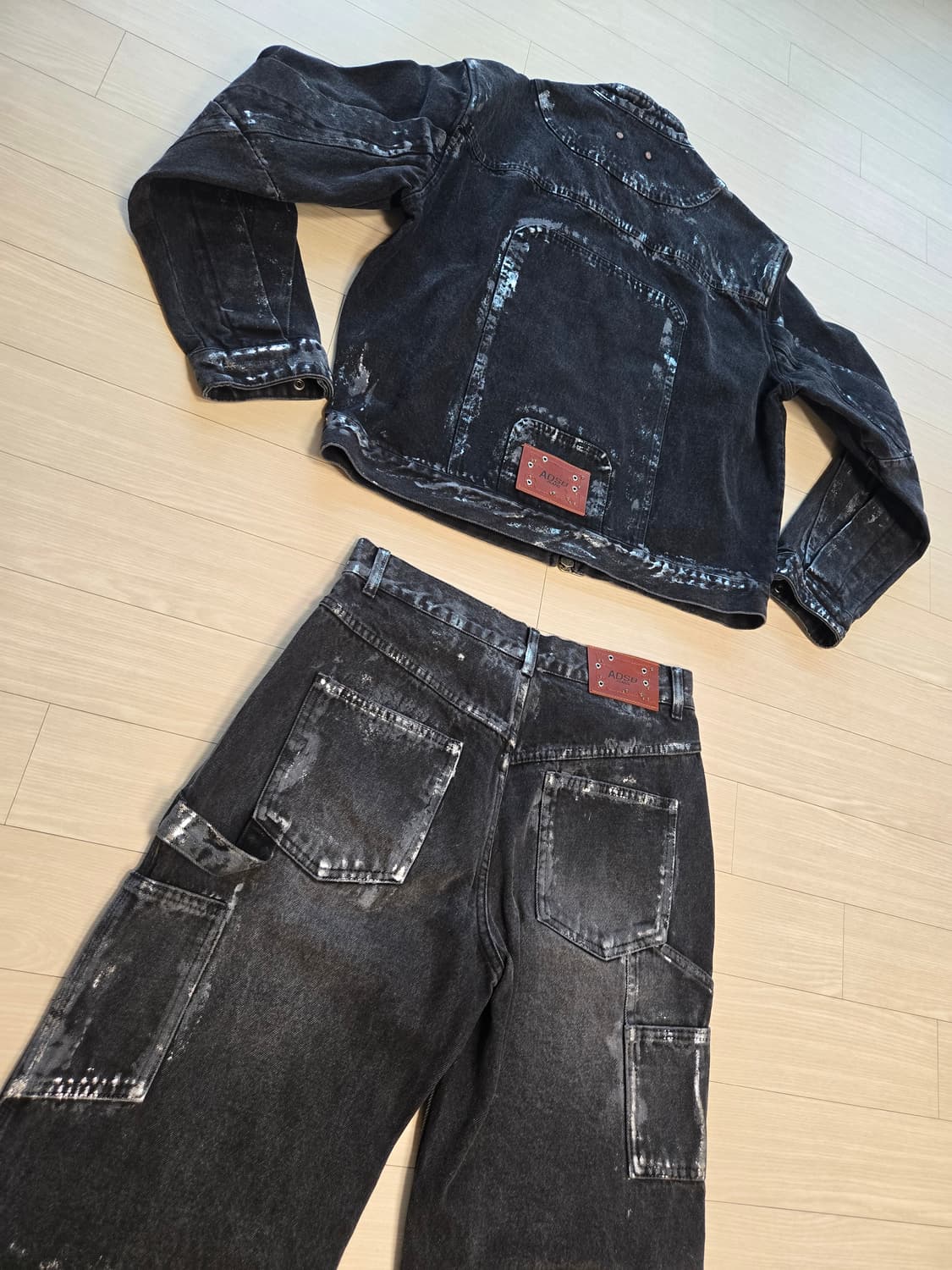 앤더슨벨 왁스 코티드 데님 셋업 상품이미지4