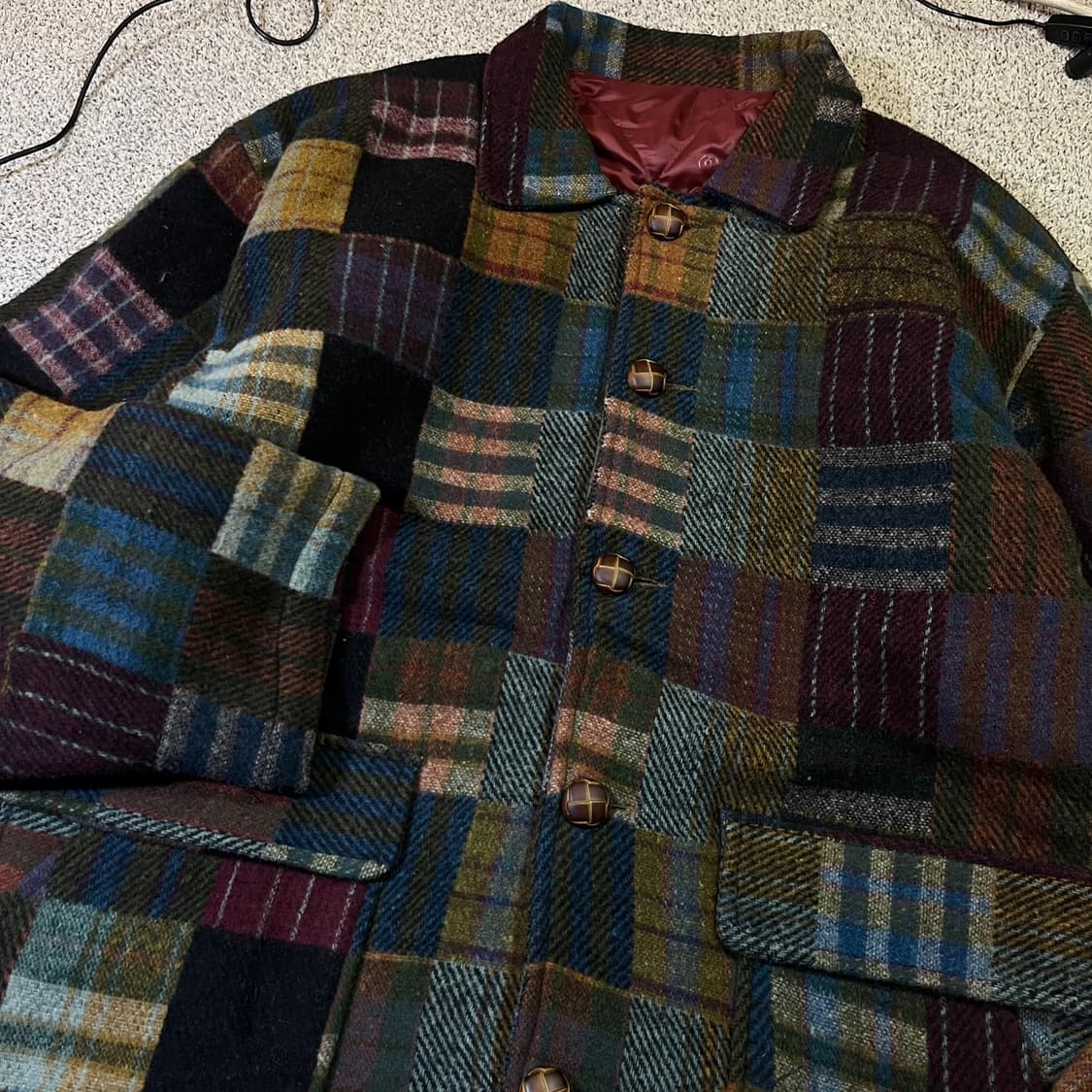 VINTAGE 빈티지 체크 울 자켓 상품이미지2