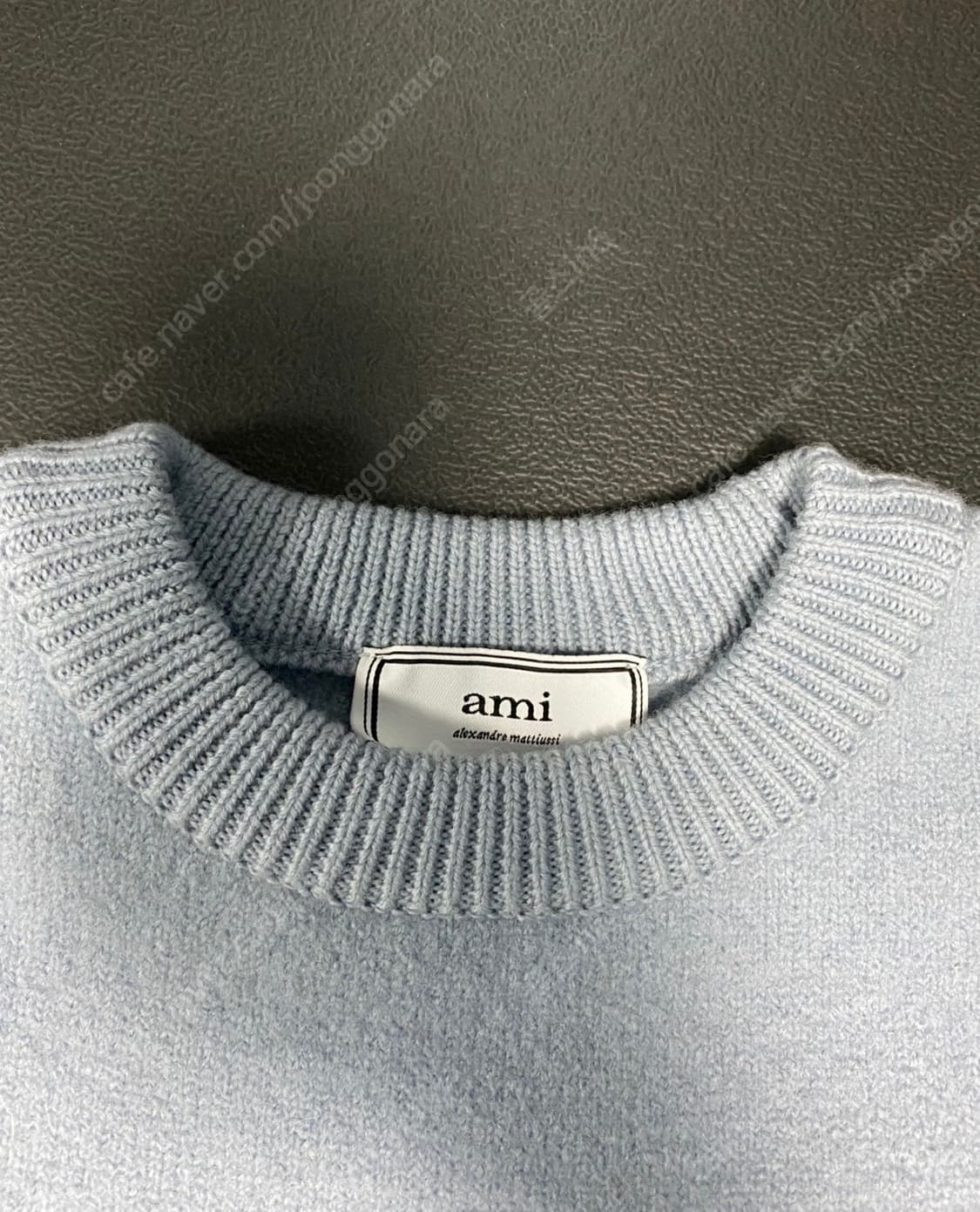 [L] 아미 인타르시아 니트 스틸블루 상품이미지2