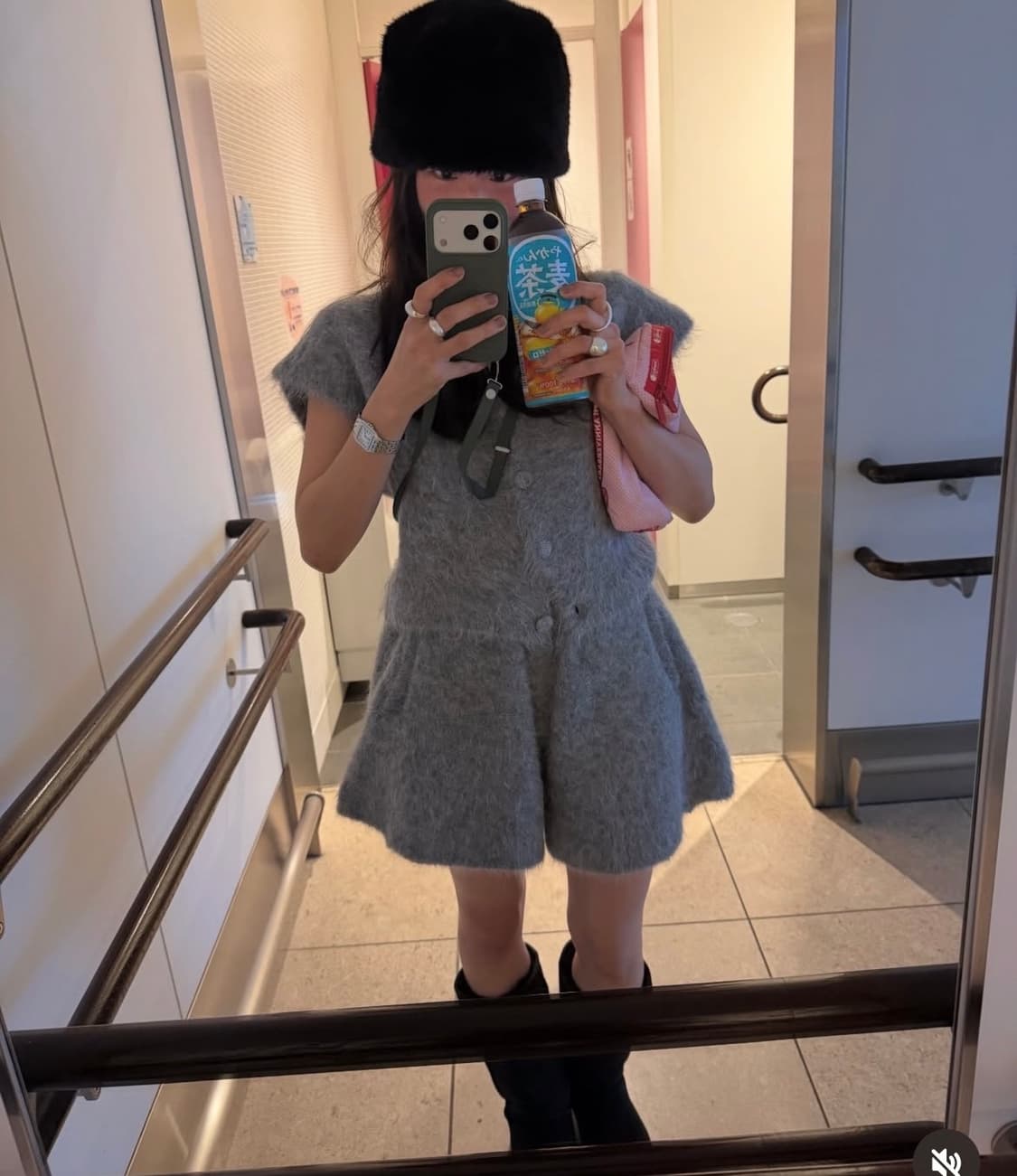 새상품) 파르벵 알파카 알토 헤이리 숏 슬리브 니트 가디건 상품이미지2