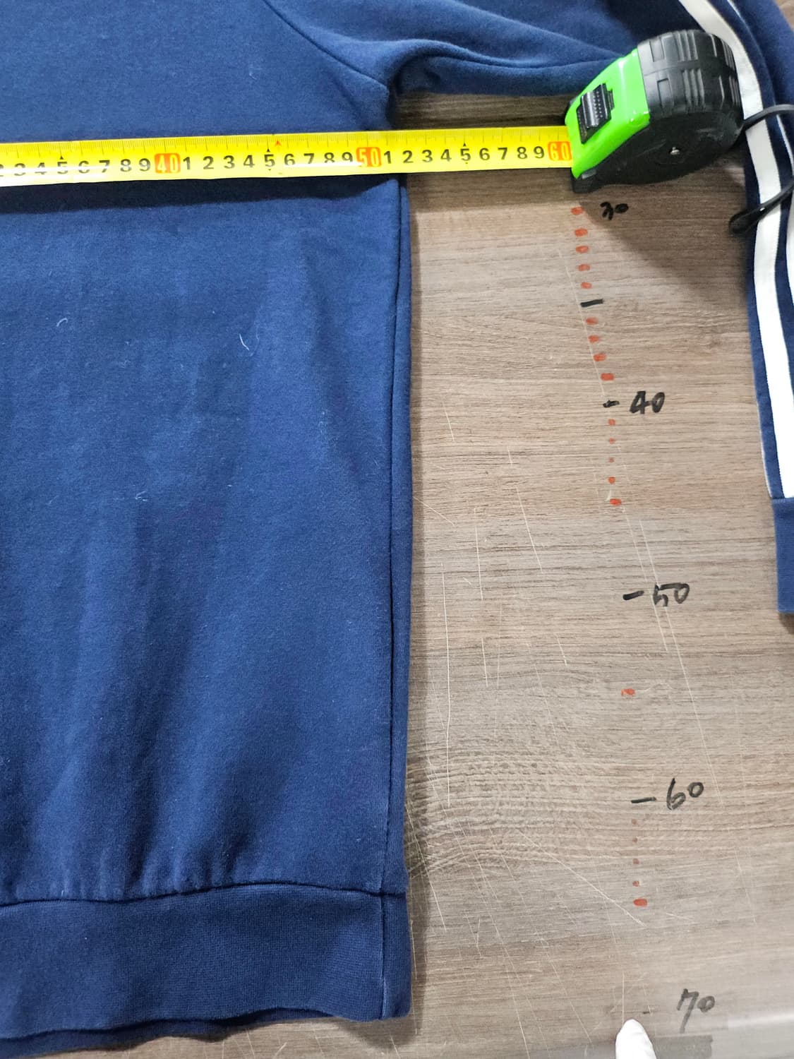 아디다스 삼선 기모 맨투맨 네이비 S 상품이미지4