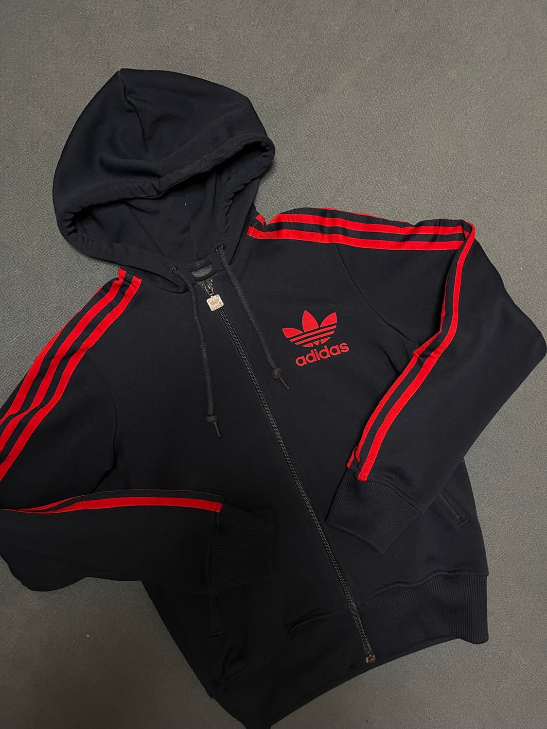 아디다스 파이어버드 후드플락 후드집업 네이비레드 상품이미지2