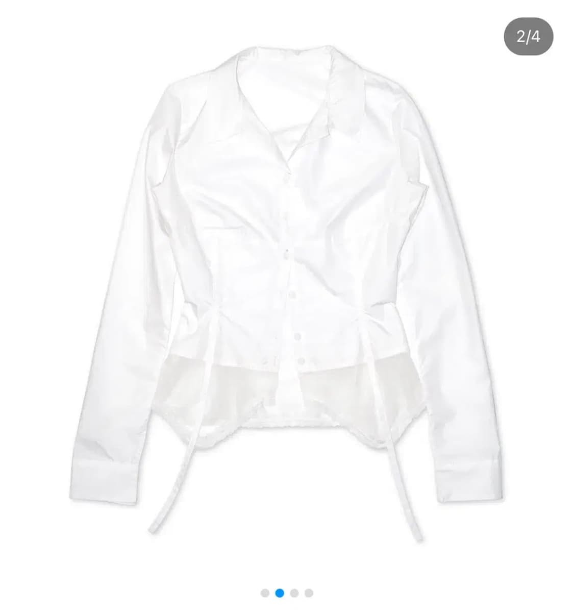 taae 테 레이스 가터 셔츠 화이트 팔아요 상품이미지2