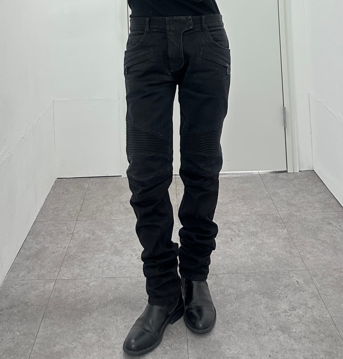 Balmain Coated Biker Denim Jeans 상품이미지8