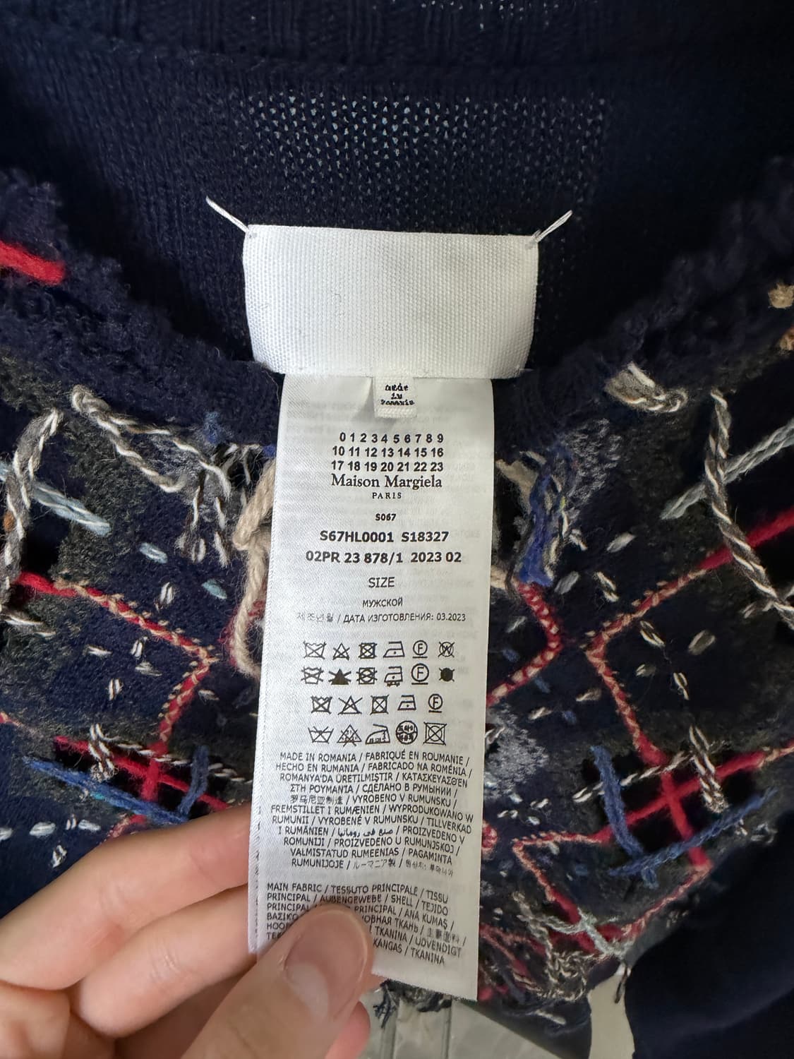 Maison Margiela  디스트로이드 아가일 니트 M 상품이미지8