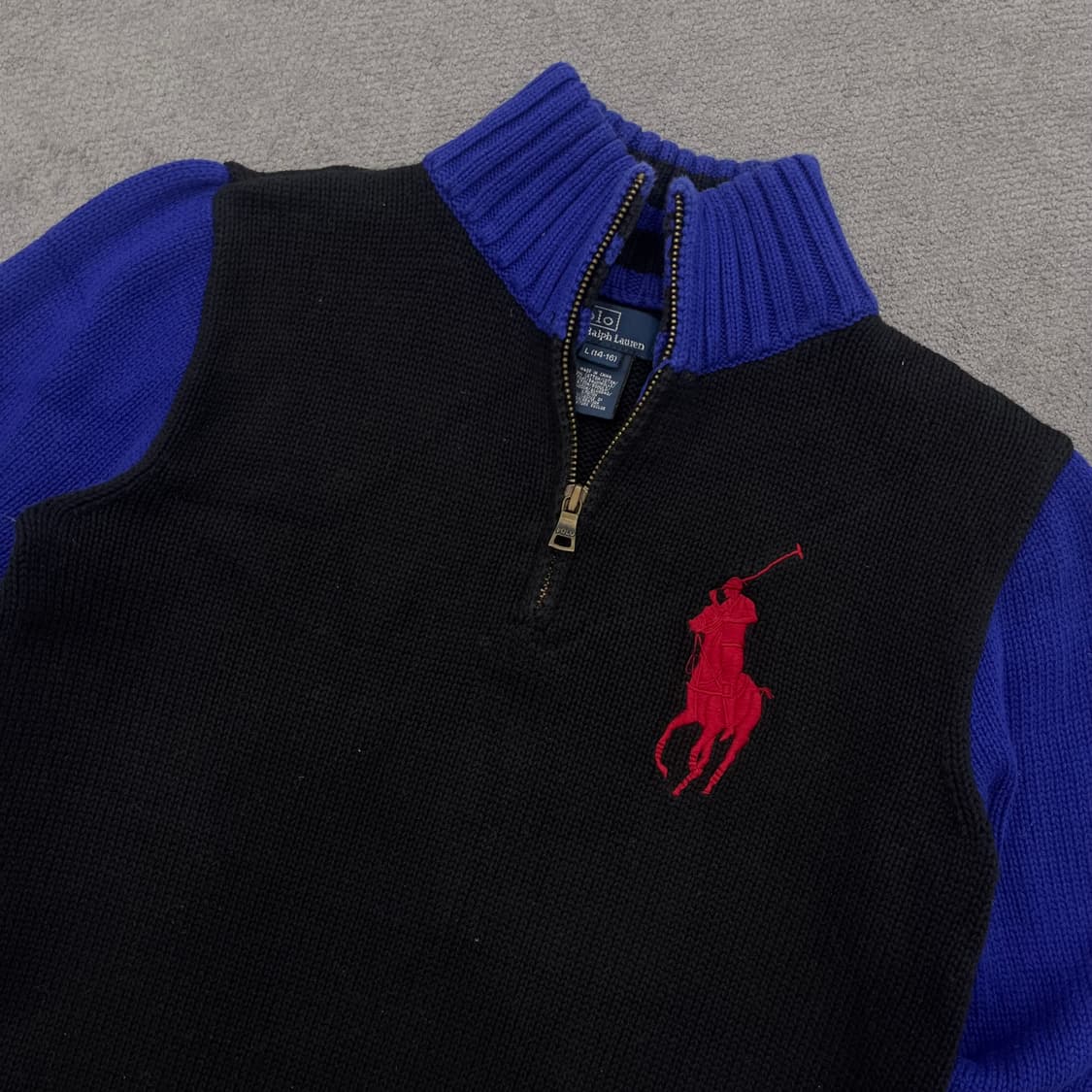 L 폴로 랄프로렌 걸즈 빅포니 하프집업니트 상품이미지2