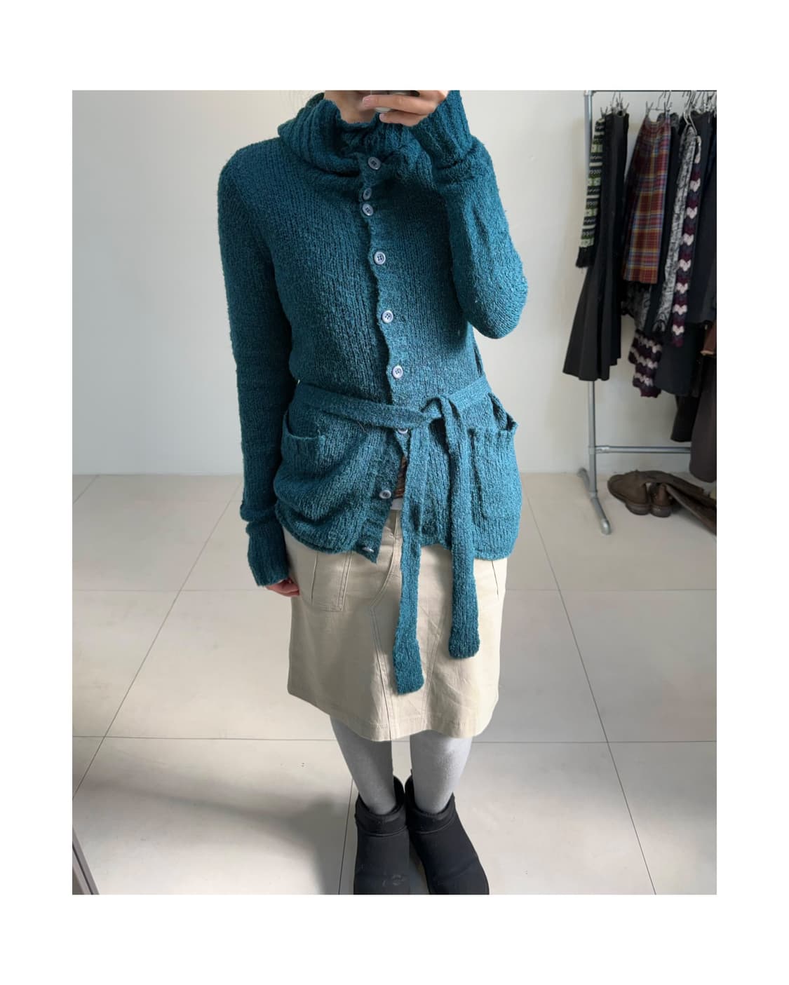 빈티지 부클 가디건 상품이미지3