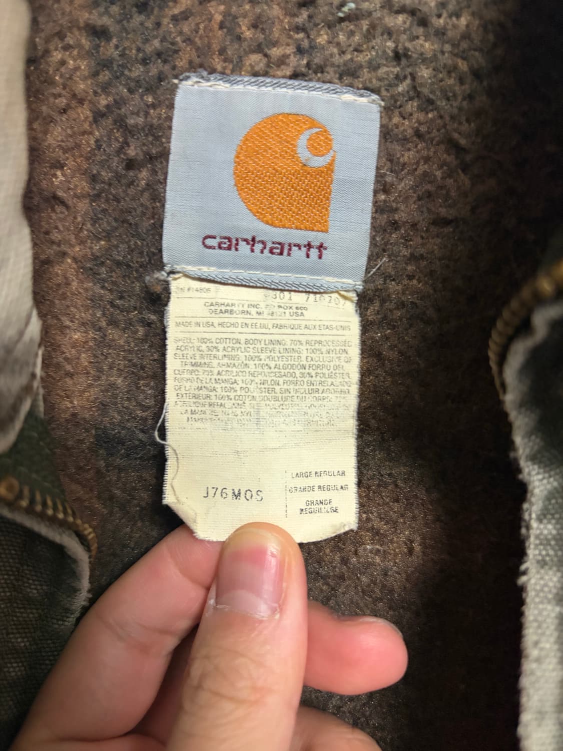 [L] 칼하트 디트로이트 자켓 j76 mos carhartt 상품이미지7