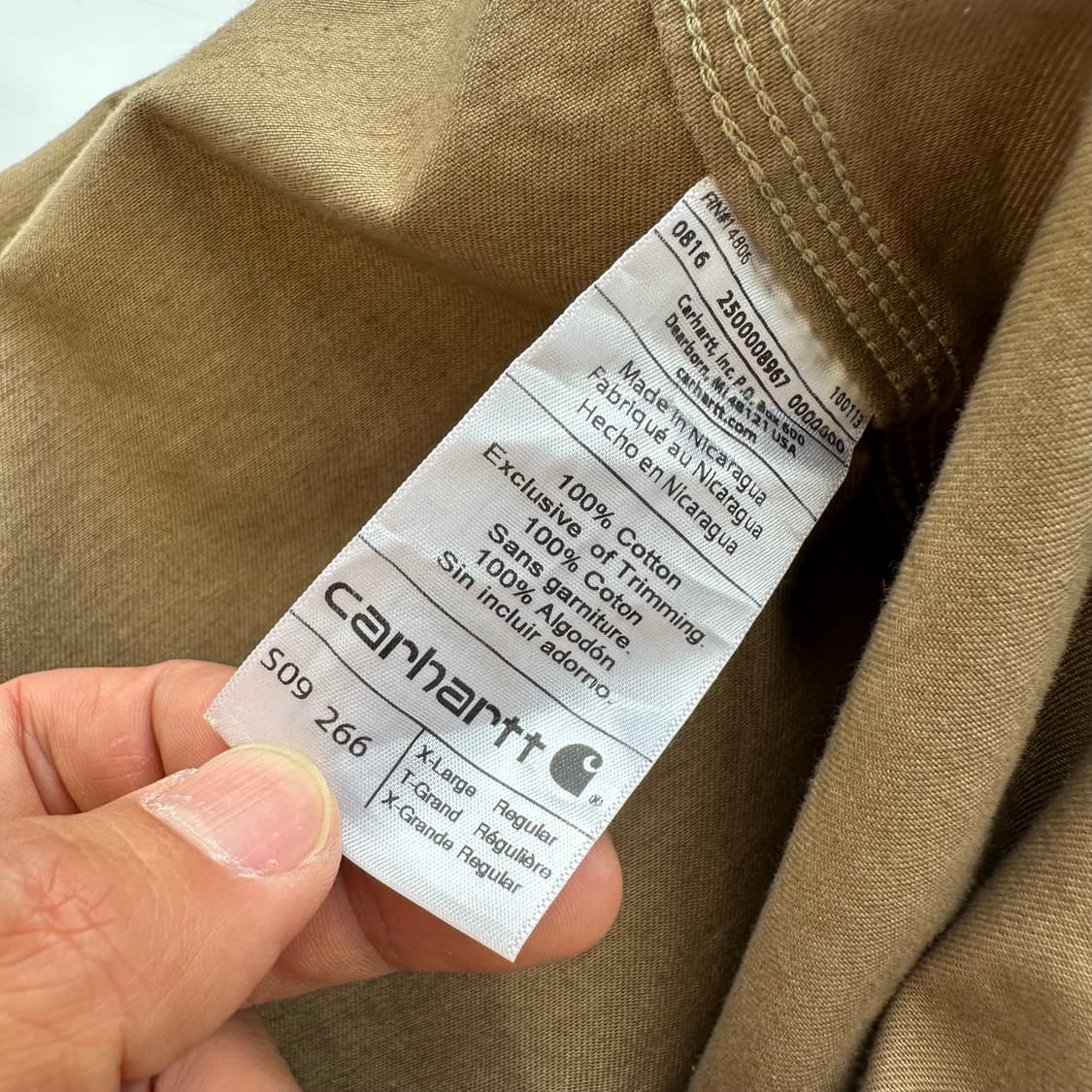 칼하트 오리지널 워크라인 투포켓 헤비코튼 셔츠 상품이미지5