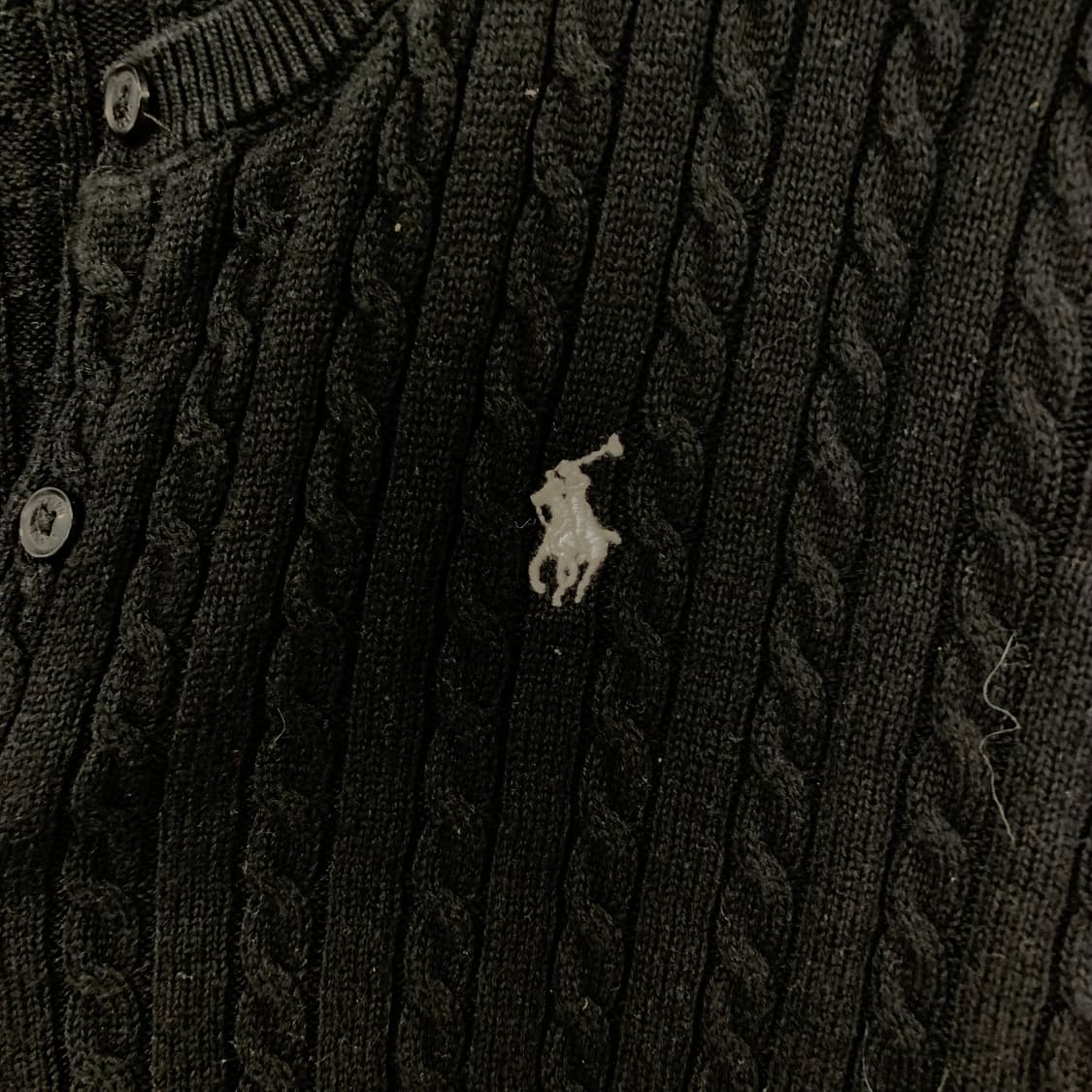 폴로 랄프로렌 블랙 꽈배기 니트 가디건 상품이미지3