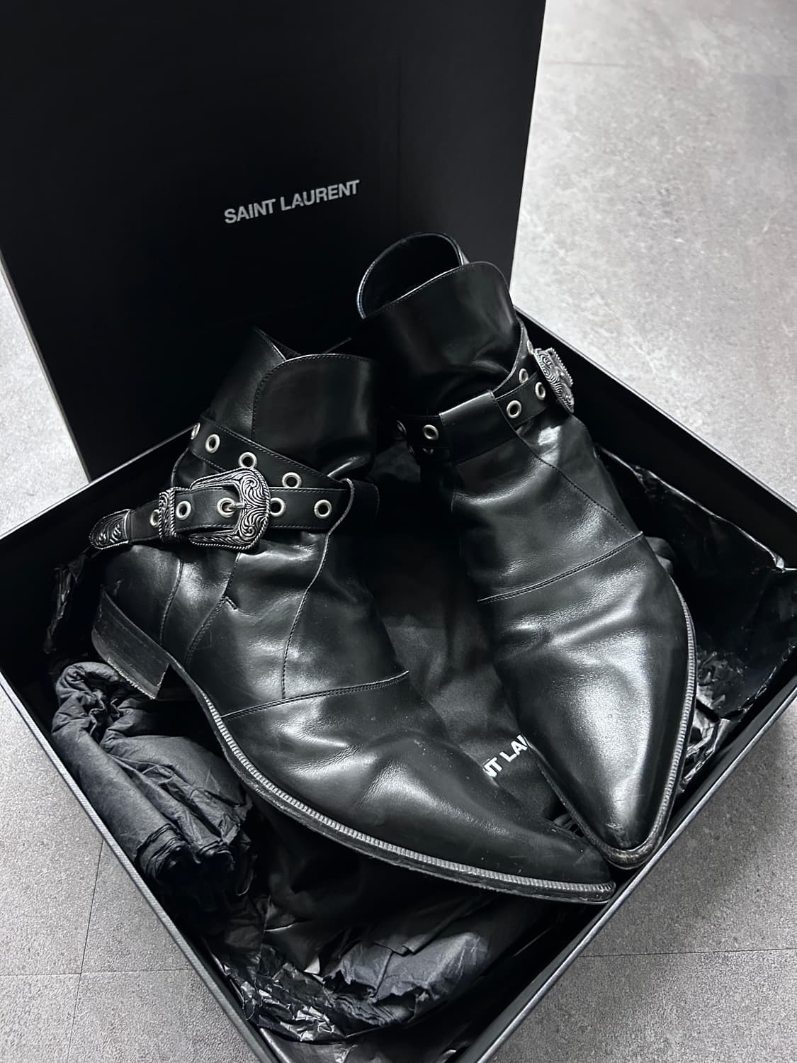 생로랑 14ss 웨스턴 버클 부츠 상품이미지2