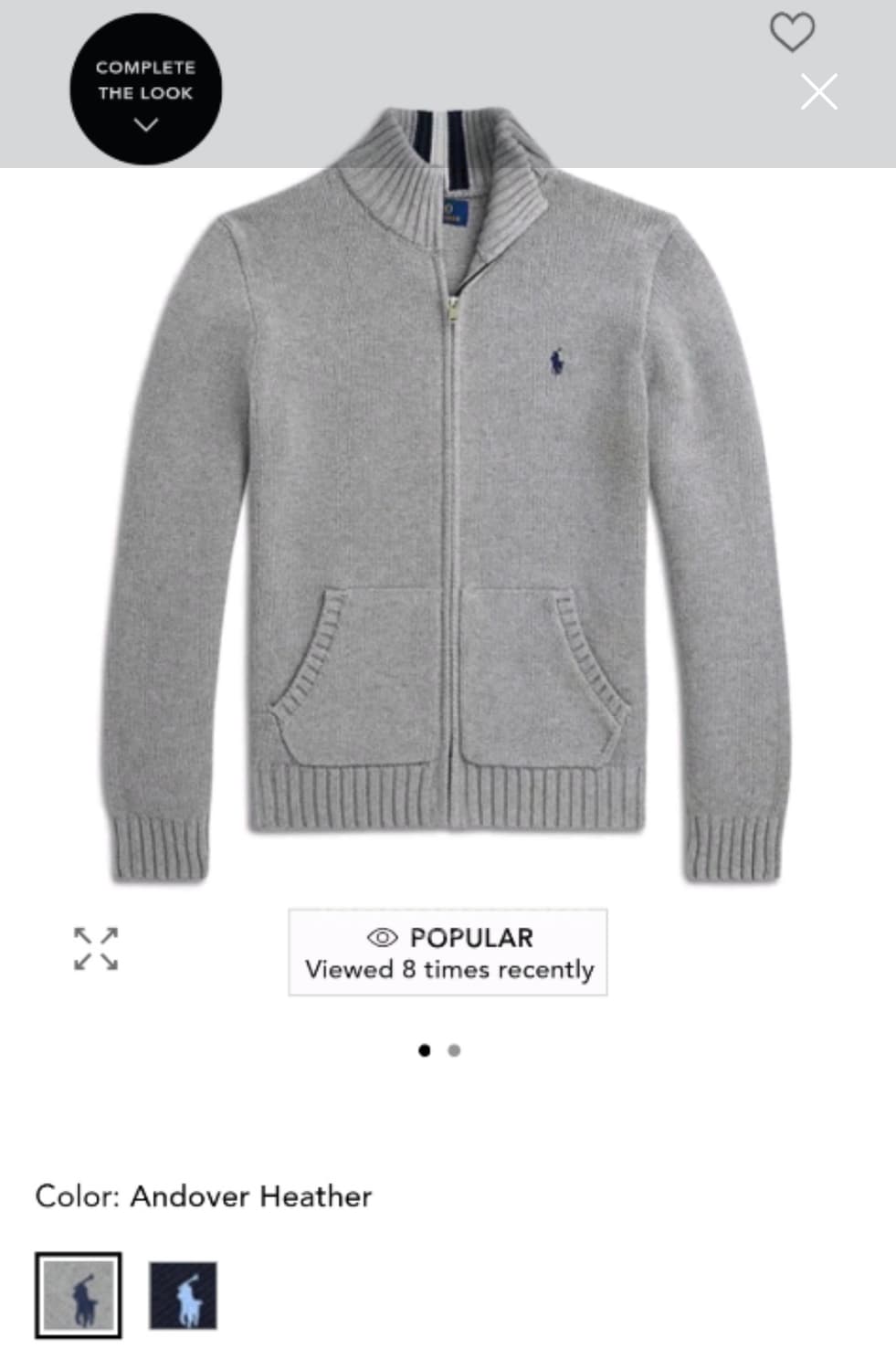 새거)폴로 랄프로렌 보이즈xl 니트집업 미스치프 코이세이오 꼼데가르송 상품이미지1