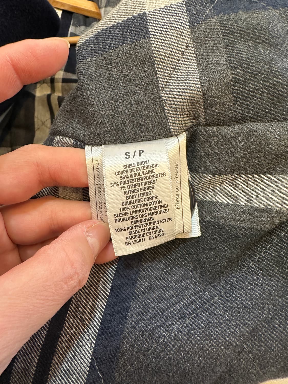 S) 에어로포스테일 네이비 울 하프 더블 자켓 상품이미지6